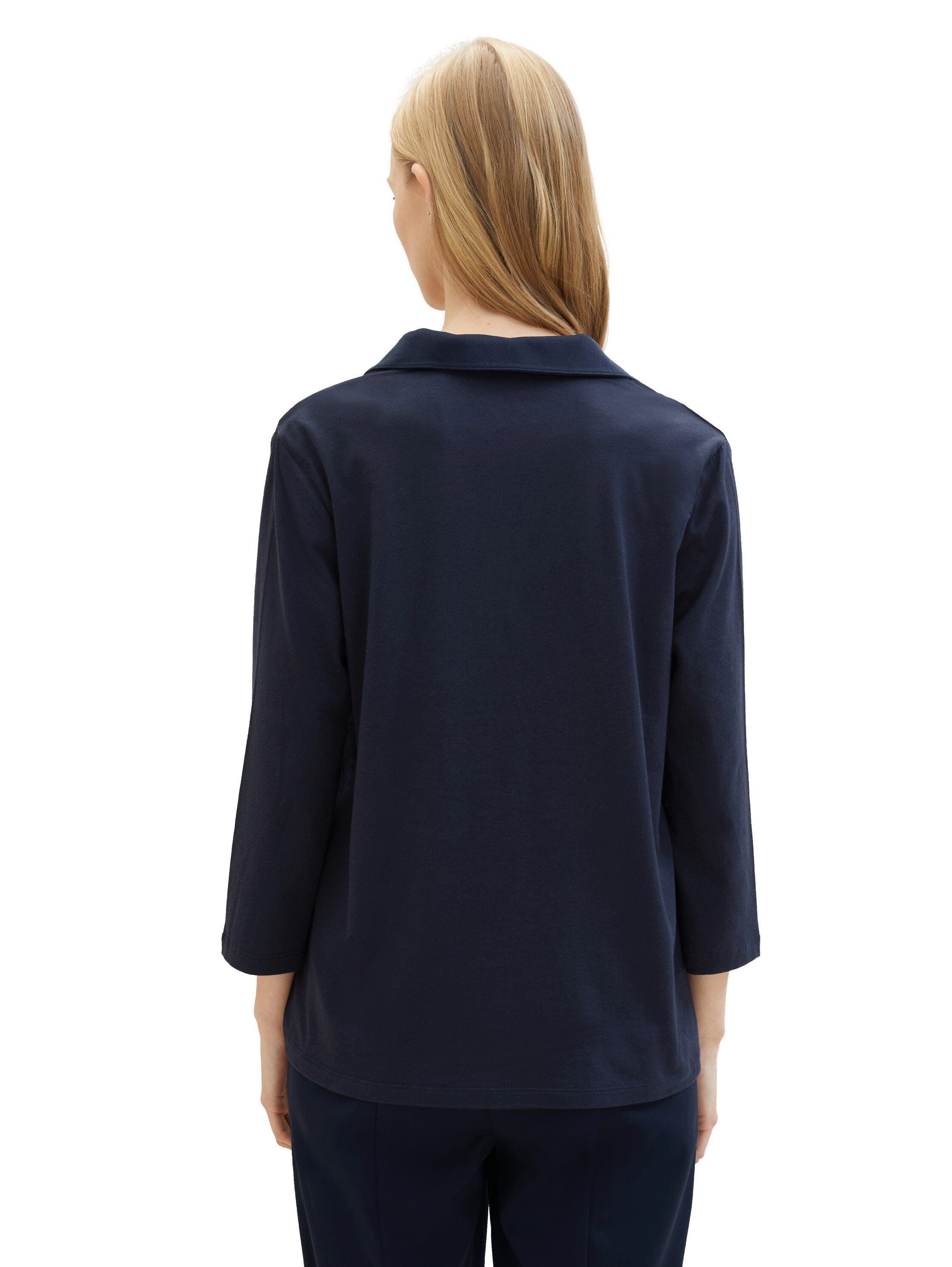 Tom Tailor Shirt met lange mouwen met een polokraag