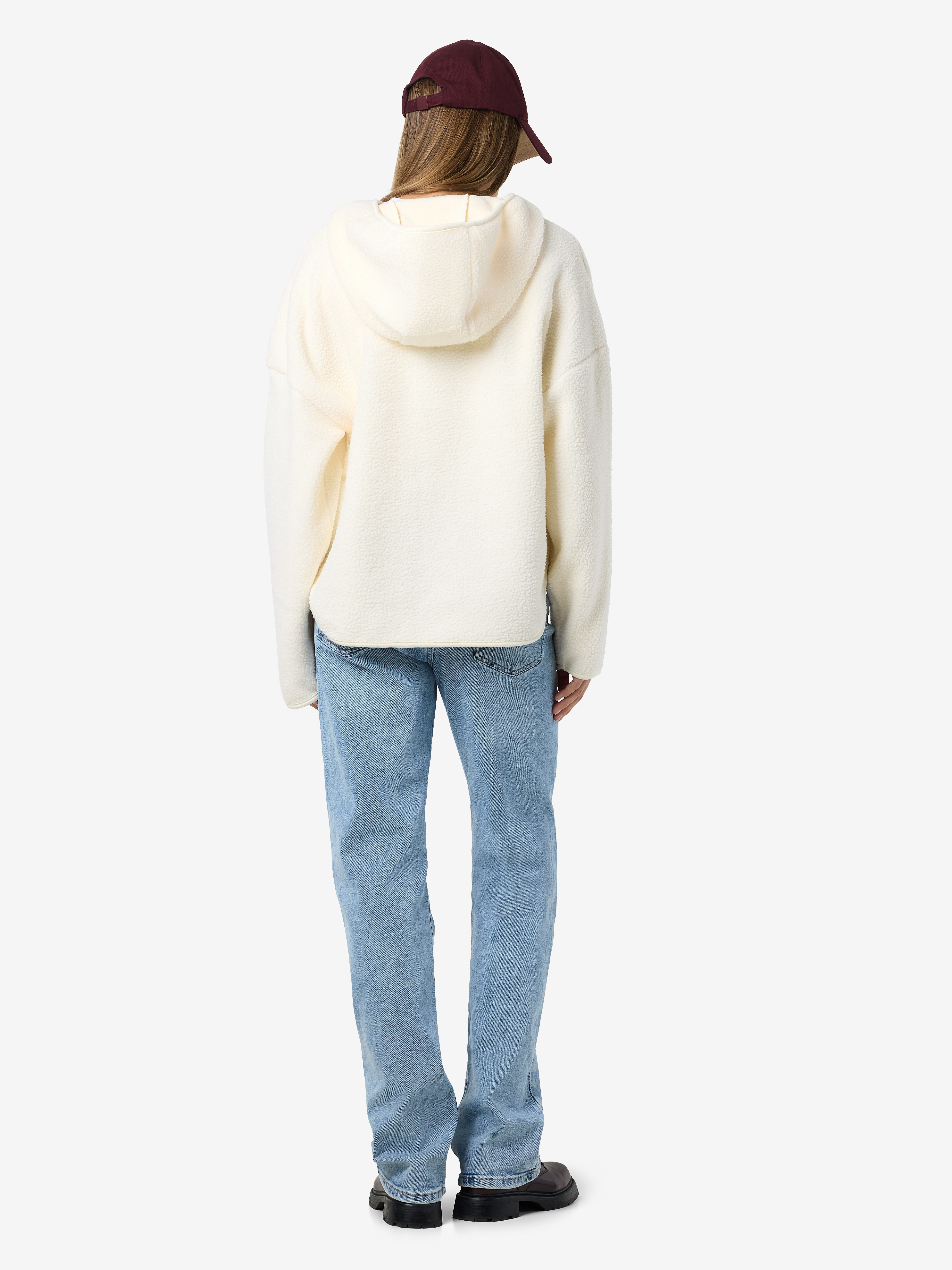 Noisy may Fleecetrui NMCOZY L/S HALFWAY ZIP SWEATER JRS NOOS