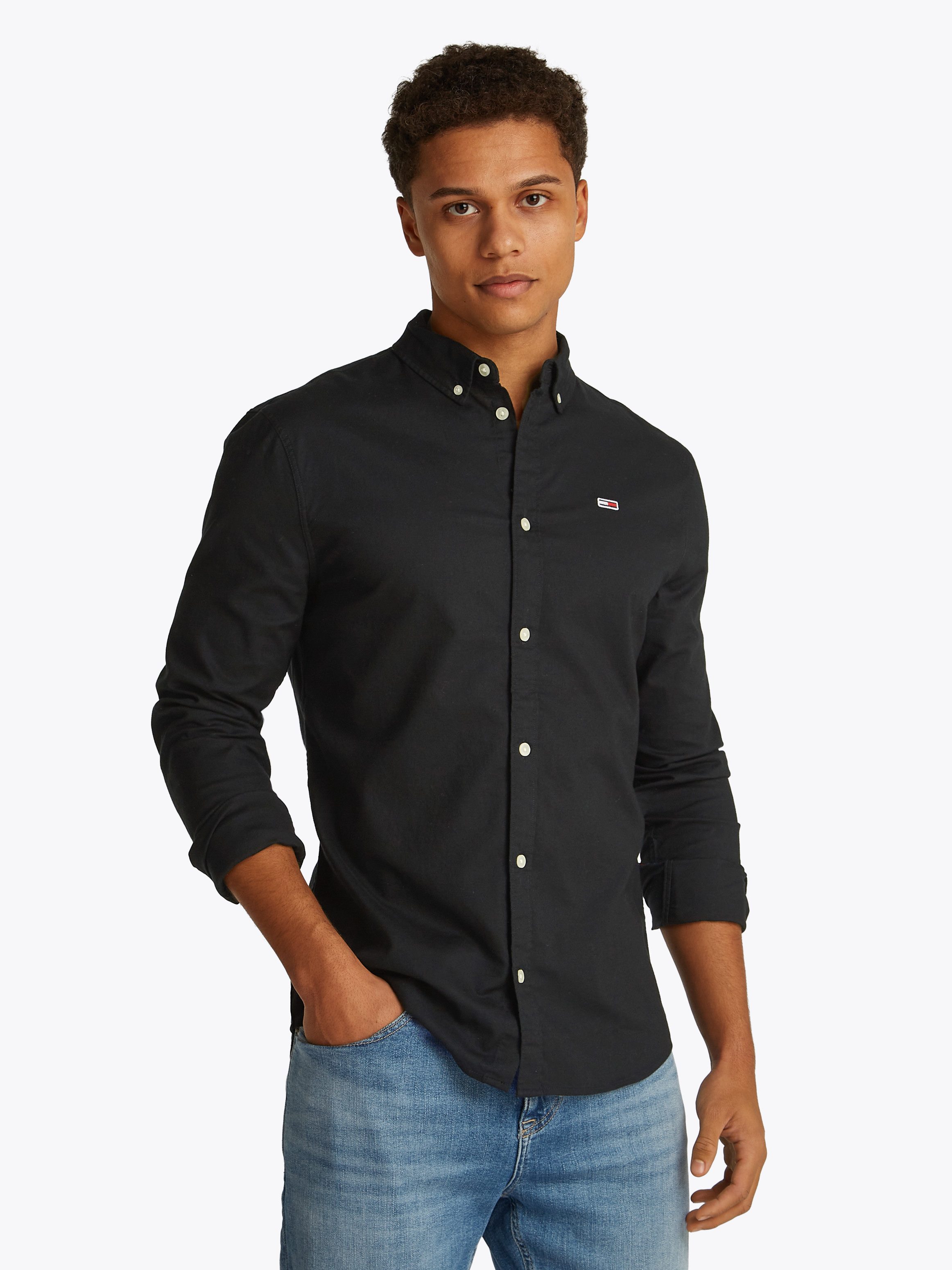 TOMMY JEANS Overhemd met lange mouwen TJM SLIM STRETCH OXFORD SHIRT