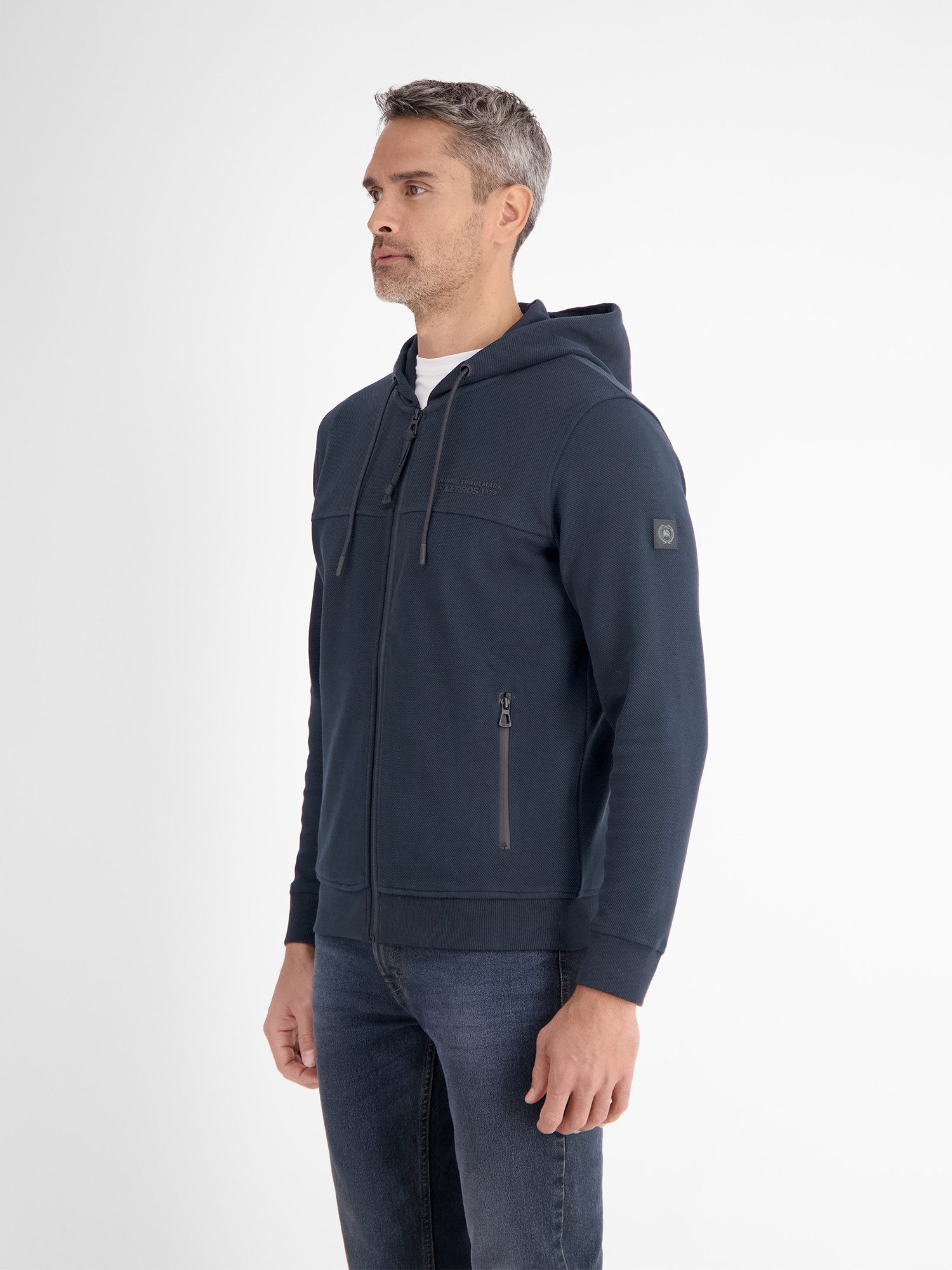 Lerros Sweatvest LERROS sweatshirt jack met capuchon