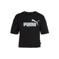 puma t-shirt ess cropped logo tee zwart