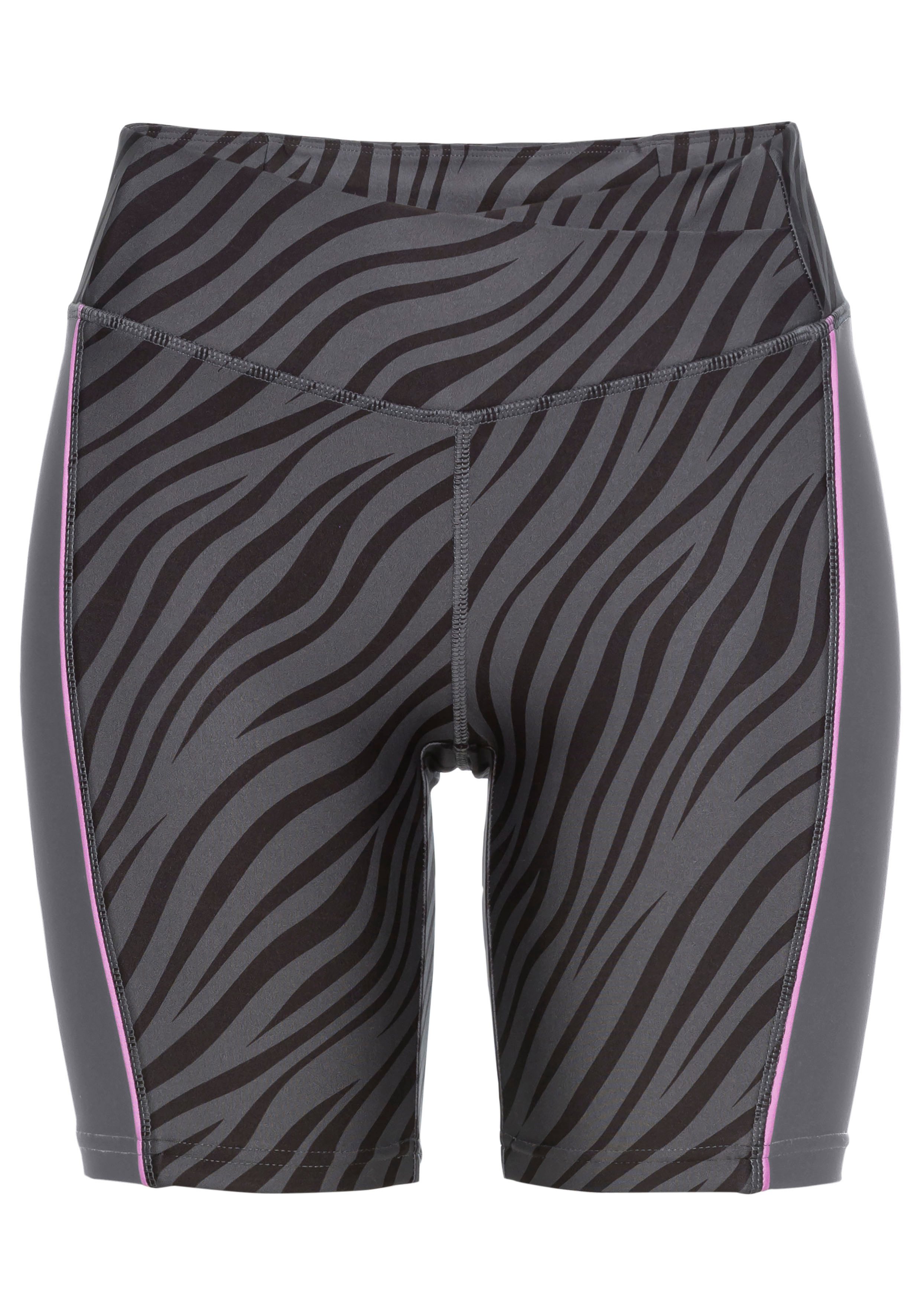 active by Lascana Short -Sportshorts Korte broek Sportshorts met subtiele zebraprint