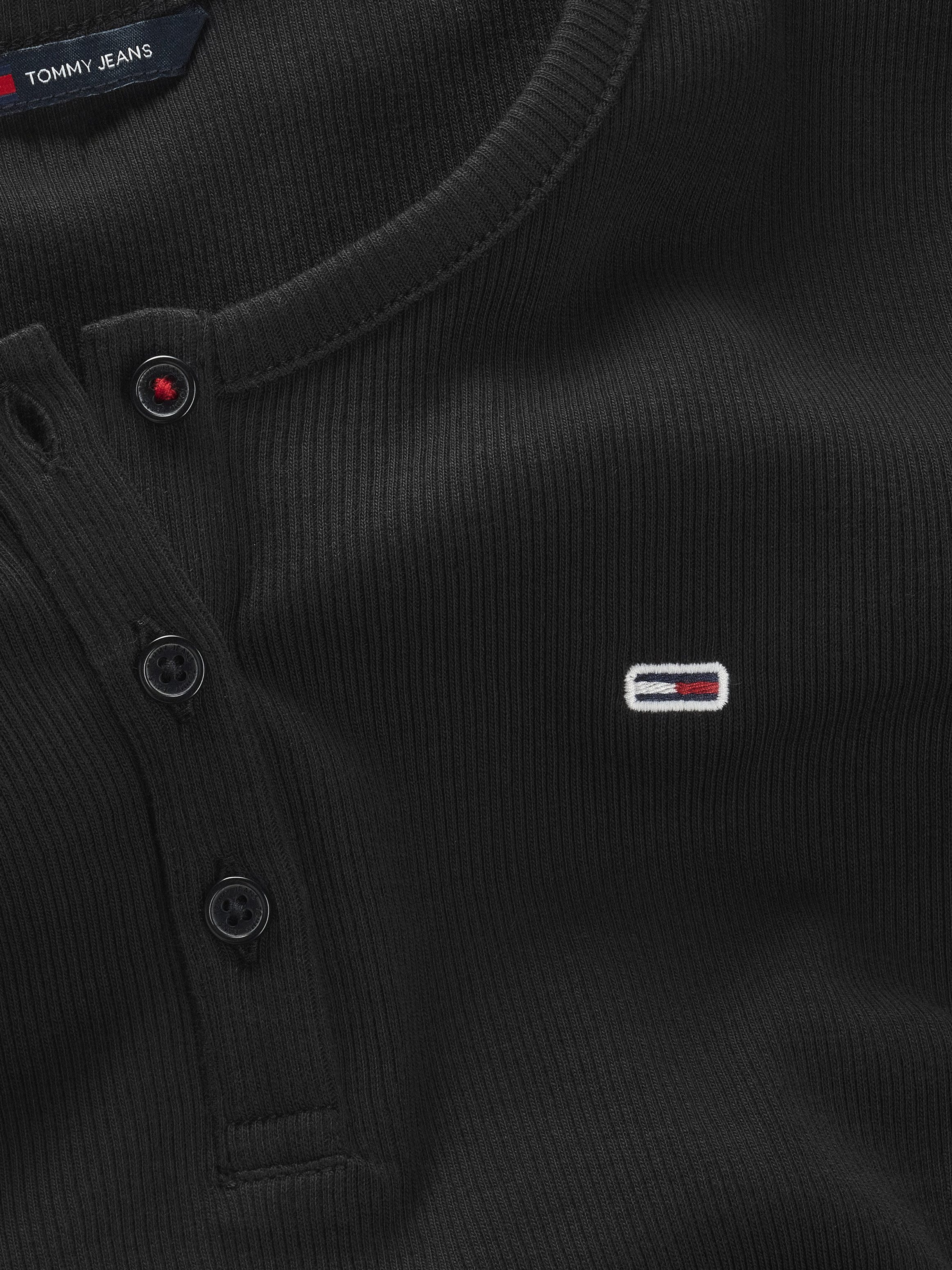TOMMY JEANS T-shirt TJW SLIM BUTTON RIB C-NECK SS