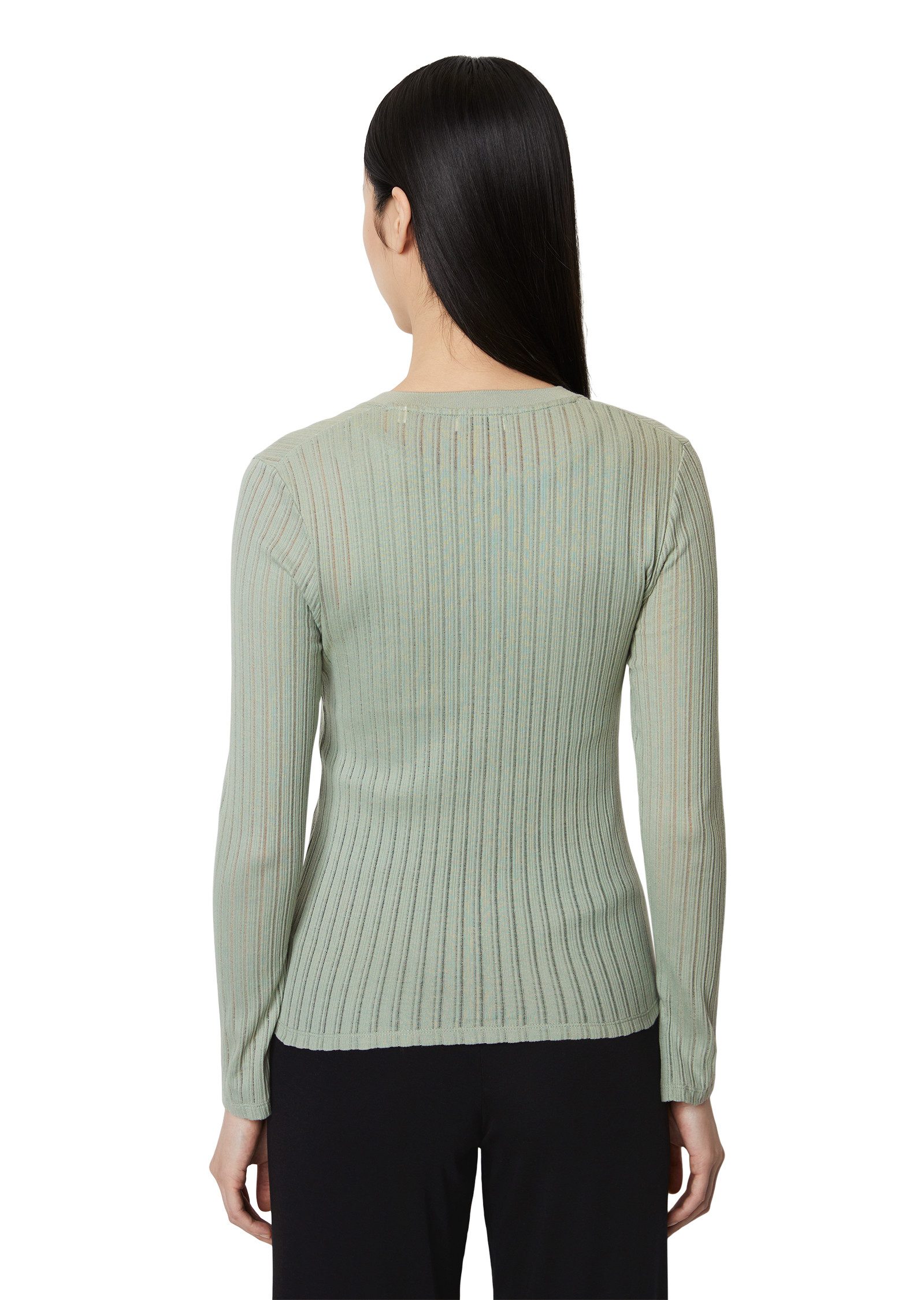 Marc O'Polo Vest Pointelle-cardigan regular, licht doorschijnend