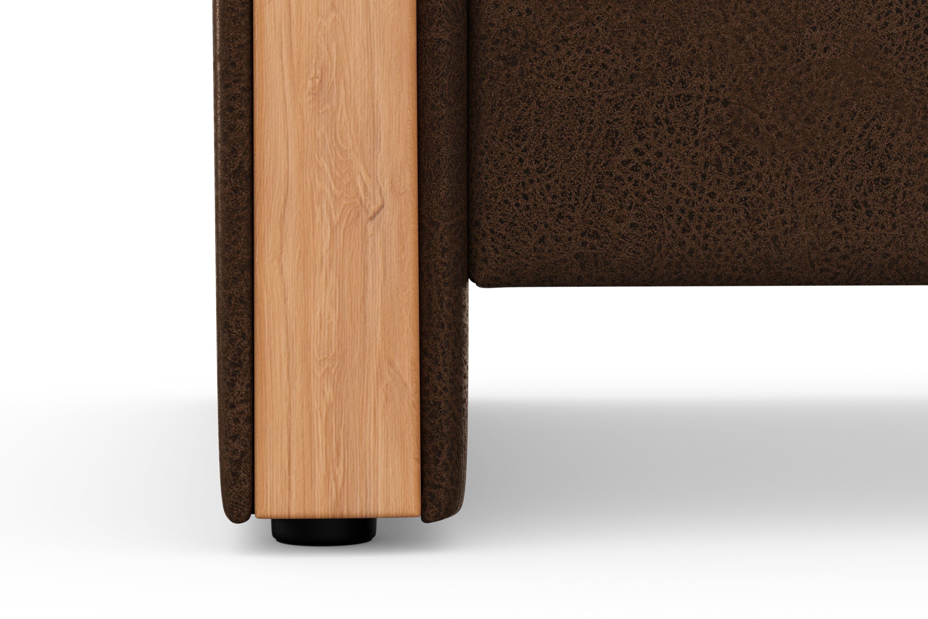 Home affaire 2-zitsbank Dangast Verstelbare hoofdsteun, houten frontlijsten, naar keuze ook in Easy clean bekleding