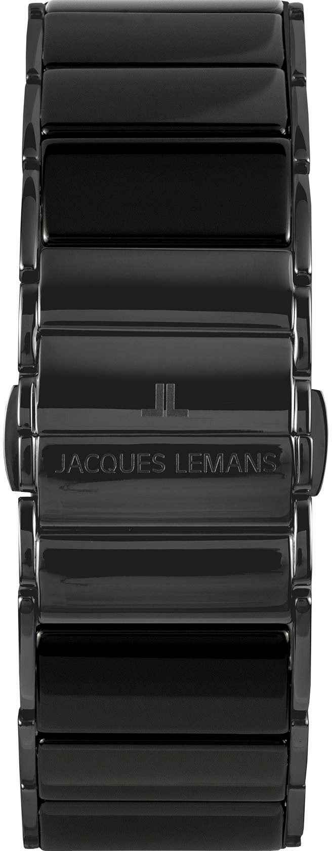 Jacques Lemans Chronograaf Dublin Quartz horloge, armbanduhr, dameshorloge, herenhorloge, keramiek, stopfunctie