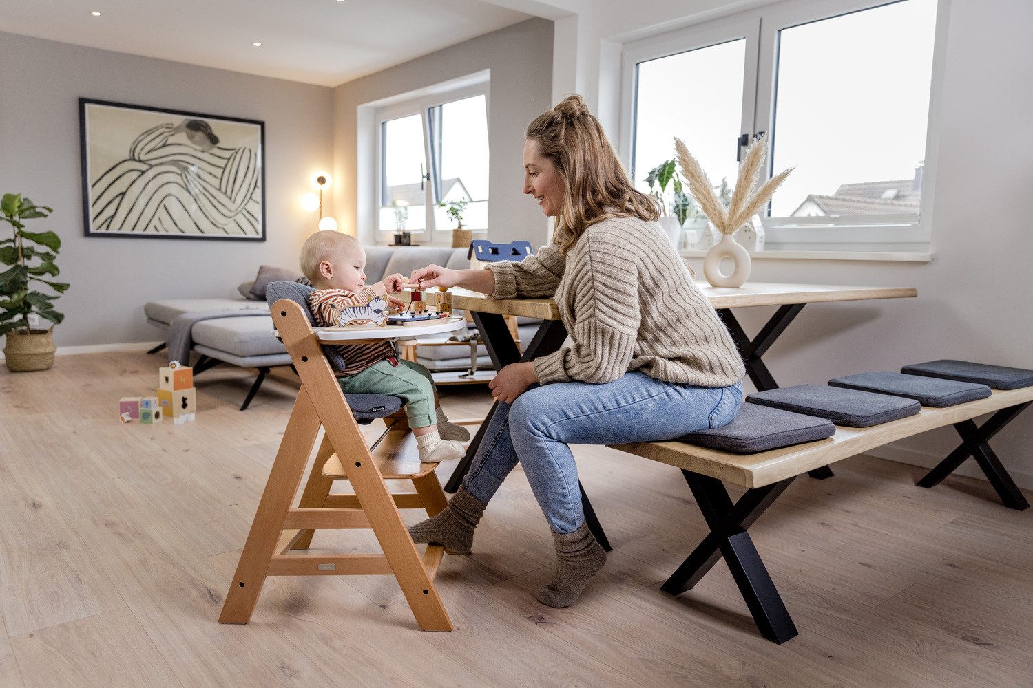 Hauck Kinderstoeltafeltje Alpha Play Tray, White van gerecycled materiaal