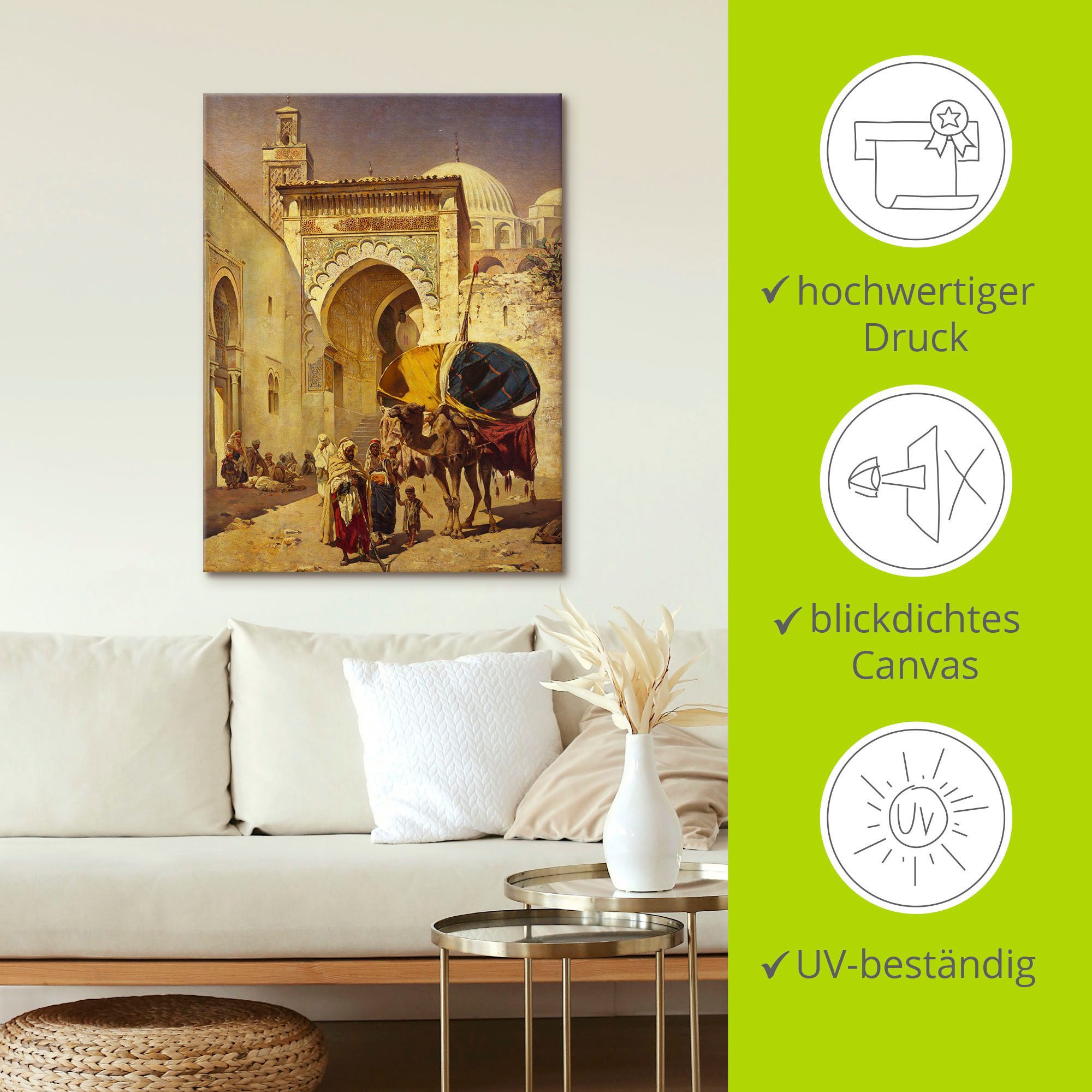 Artland Artprint Een Arabisch straattafereeltje. als artprint op linnen, poster, muursticker in verschillende maten