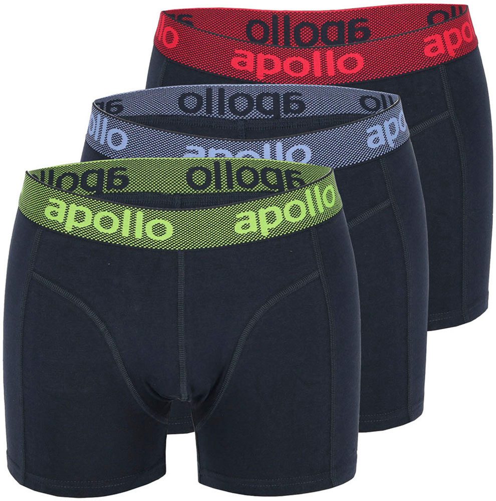 Apollo Boxershort MEN BOXERSHORTS met hoog katoenpercentage, elastisch en goed aan het lichaam aanpassend (3 stuks)