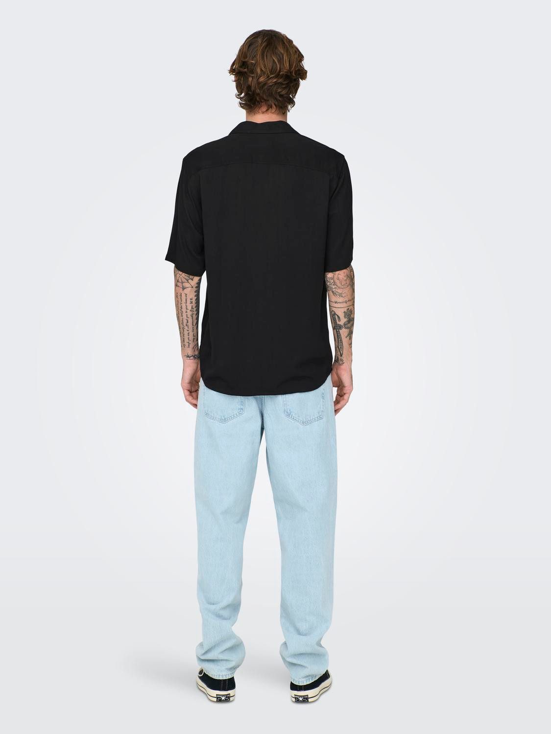 ONLY & SONS Overhemd met korte mouwen ONSDASH LIFE REG VISC RES SS SHIRT