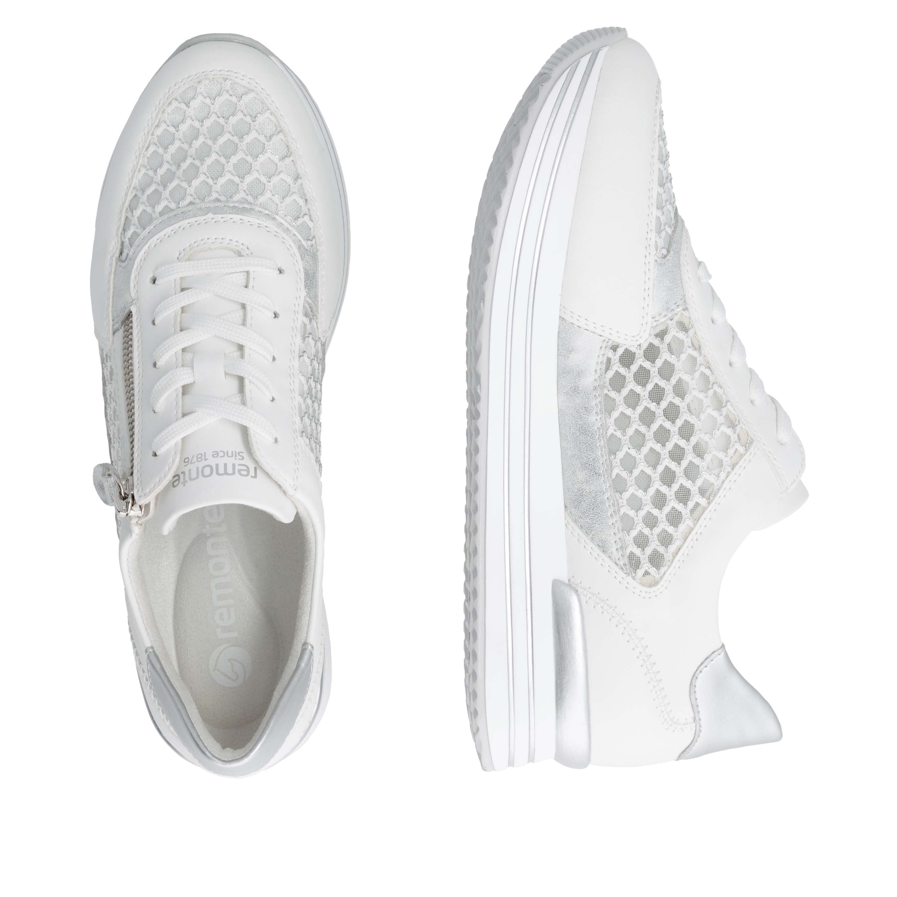 Remonte Plateausneakers , vrijetijdsschoen, lage schoen, veterschoen, vegan, contrastafwerking
