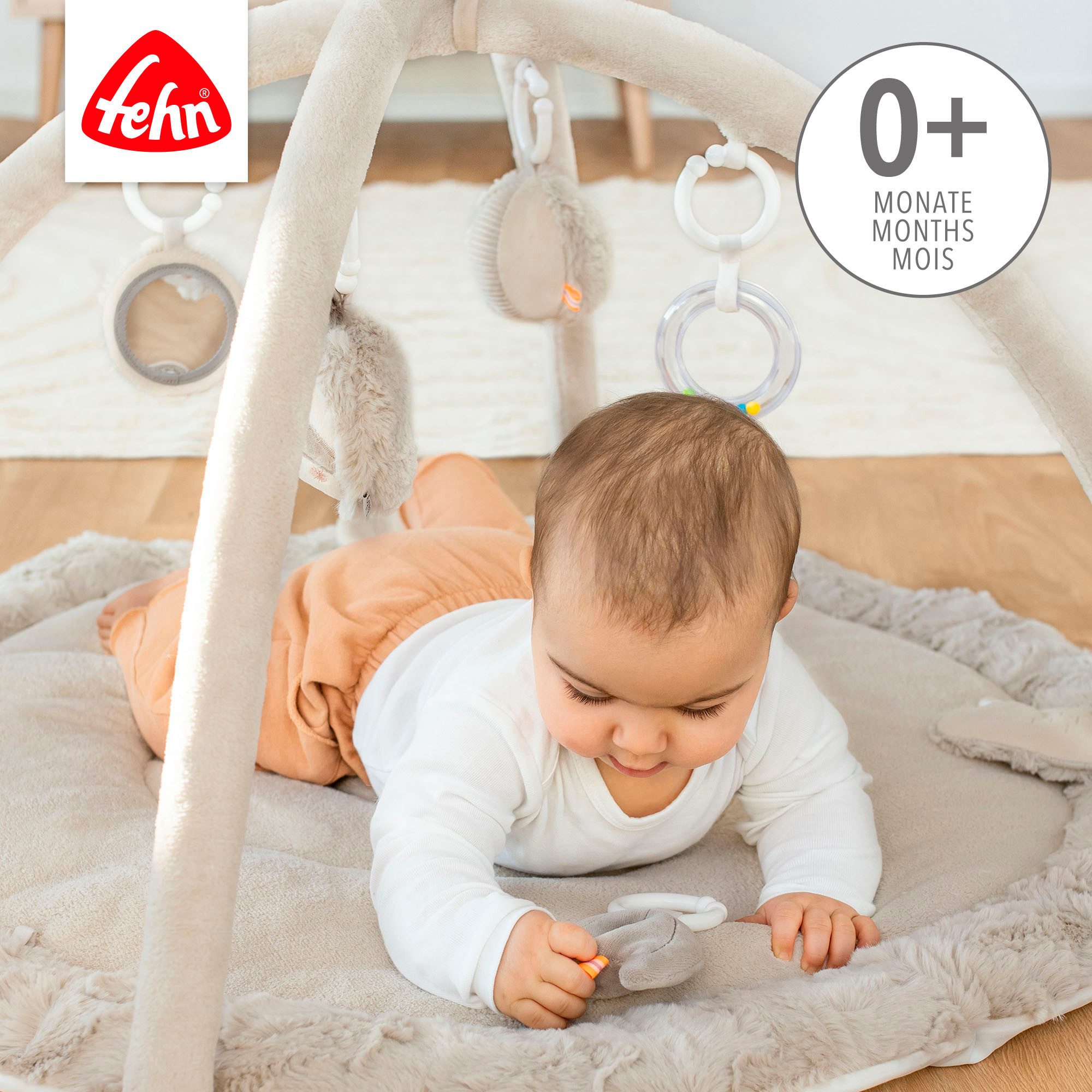 Fehn Speelboog Lazy, Crazy & Pink, Luiaard, 3-D-Activity-Dek