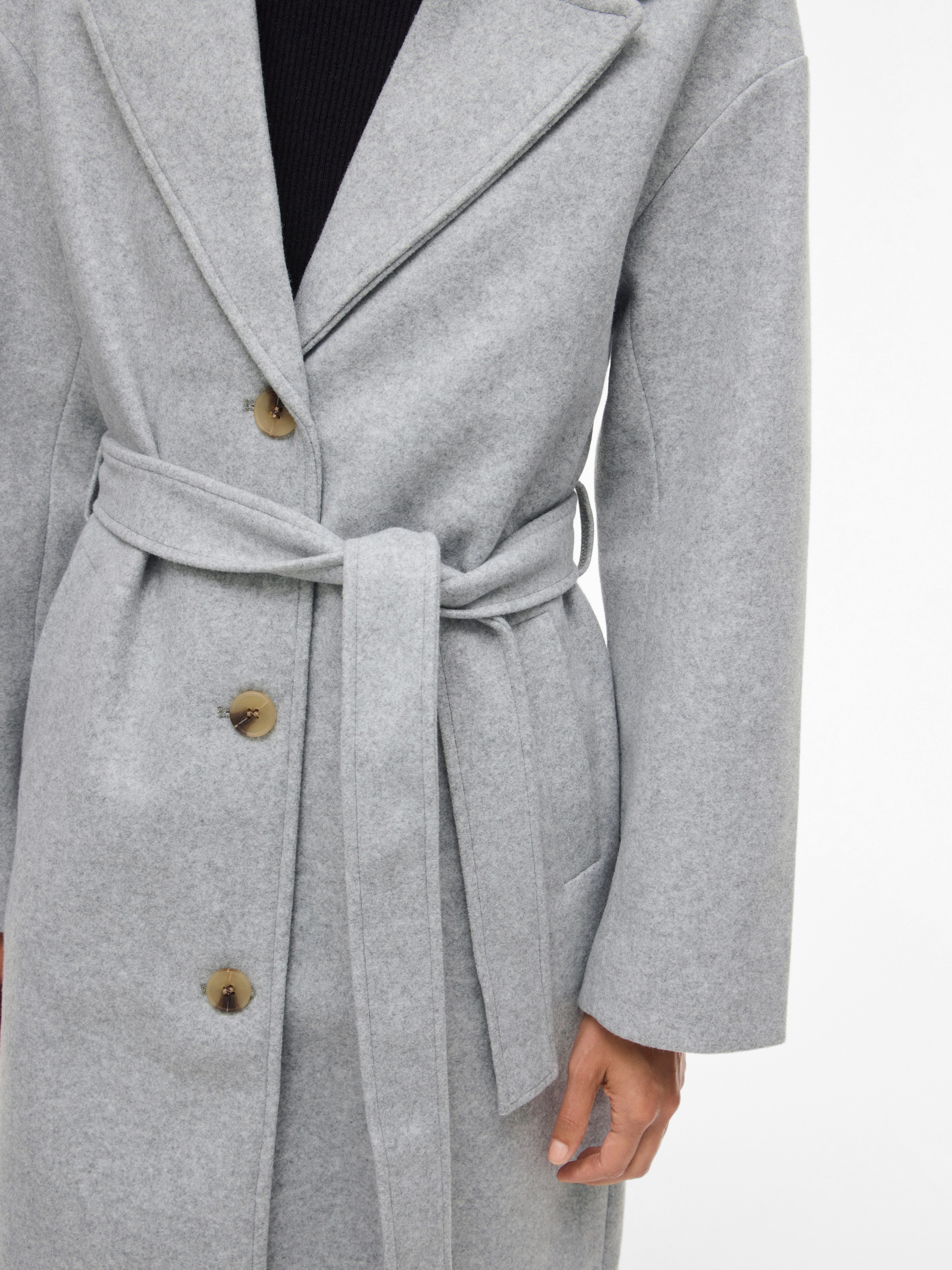 Vila Lange jas VICLAUDIA L/S LONG COAT - NOOS