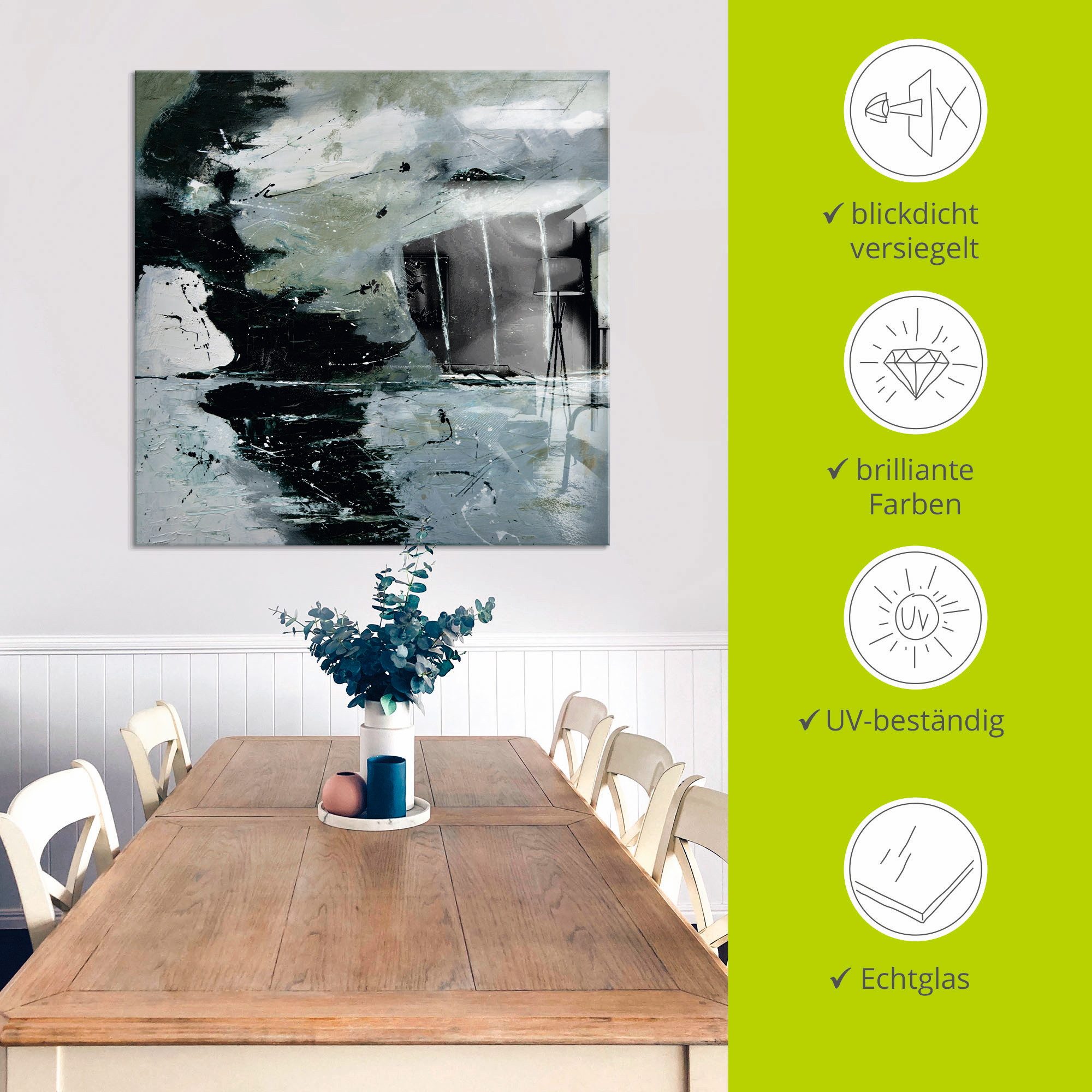 Artland Print op glas Abstract XVI in verschillende maten