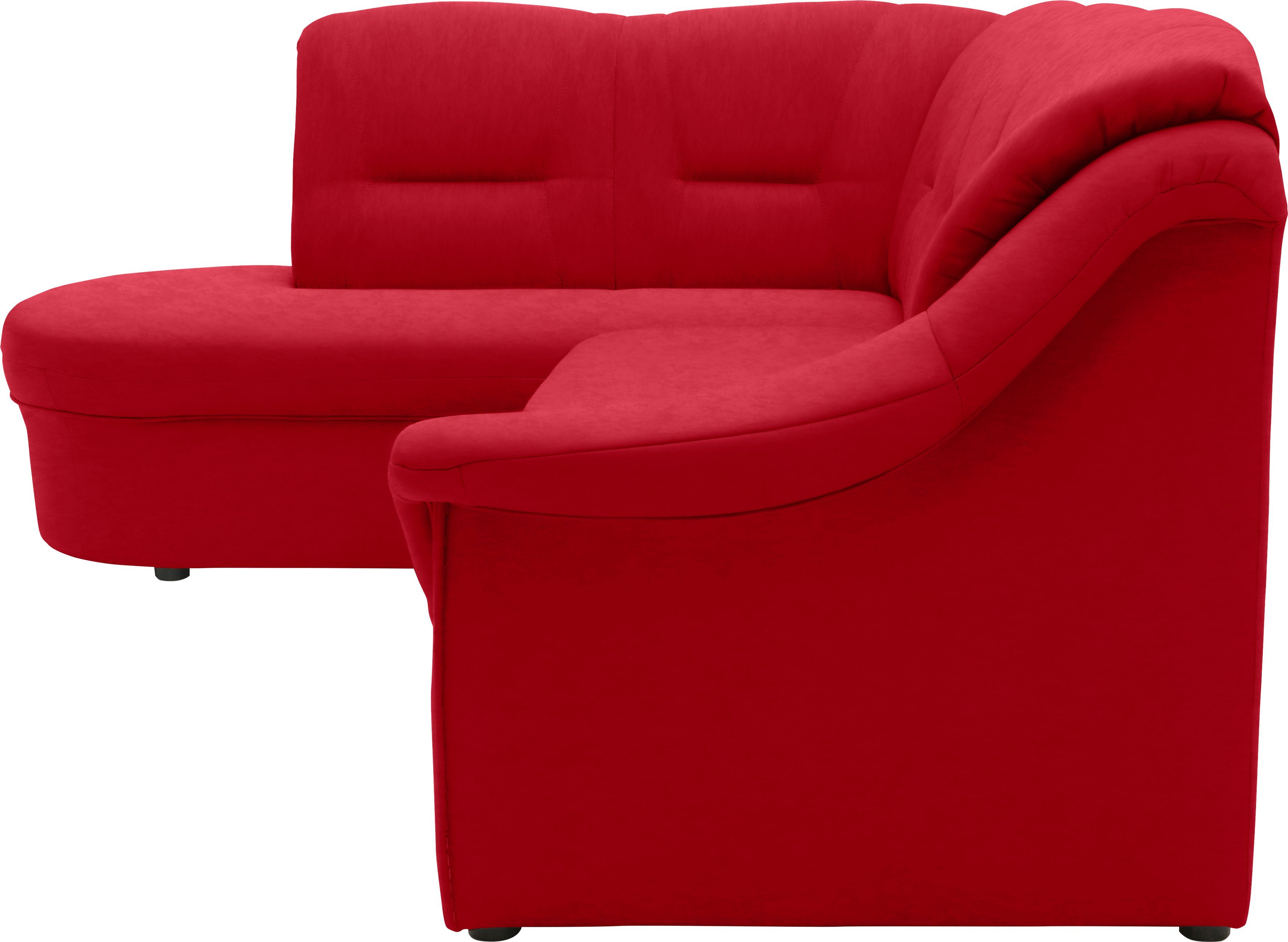 DOMO collection Hoekbank Faenza voor kleine ruimtes, afmetingen 232,176cm, comfortabel, L-vorm