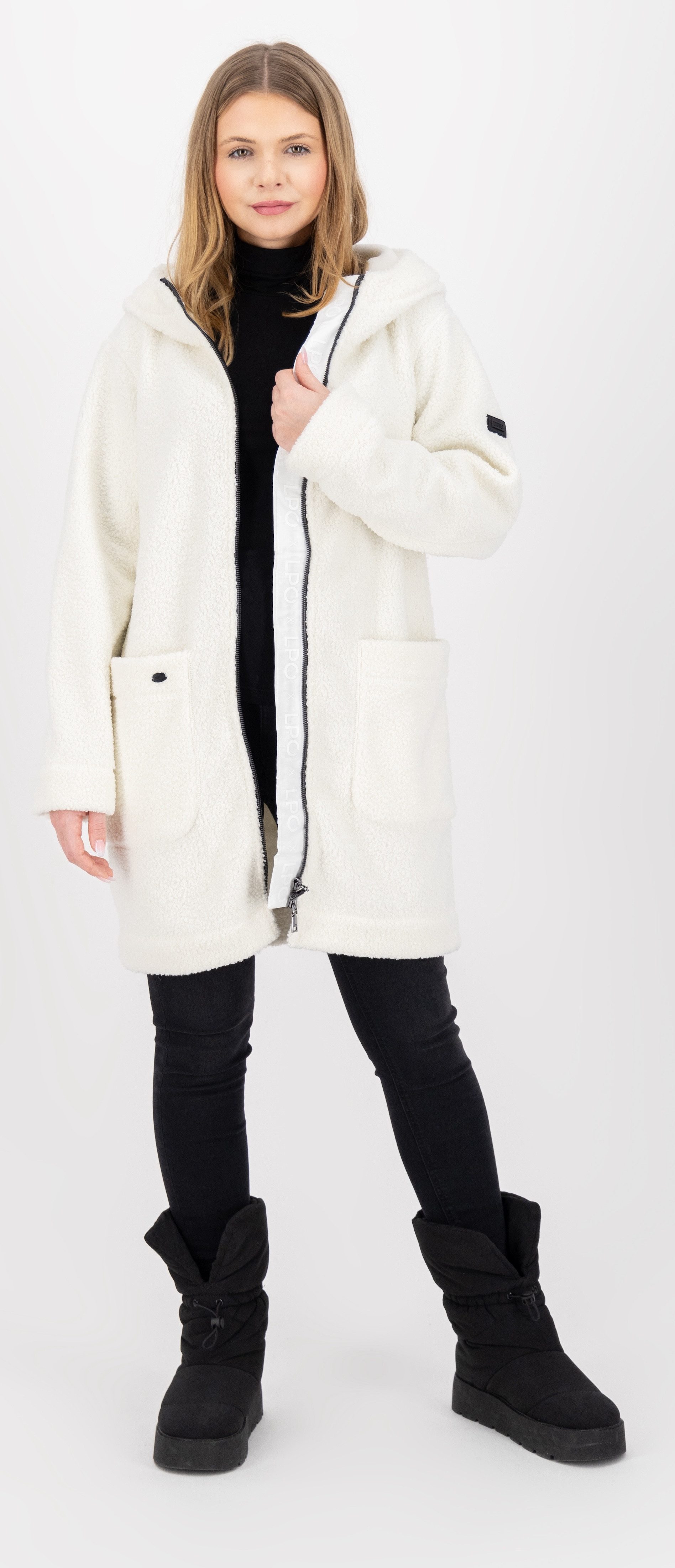 LPO Fleecejack CARRY WMN Teddy fleece lange jas