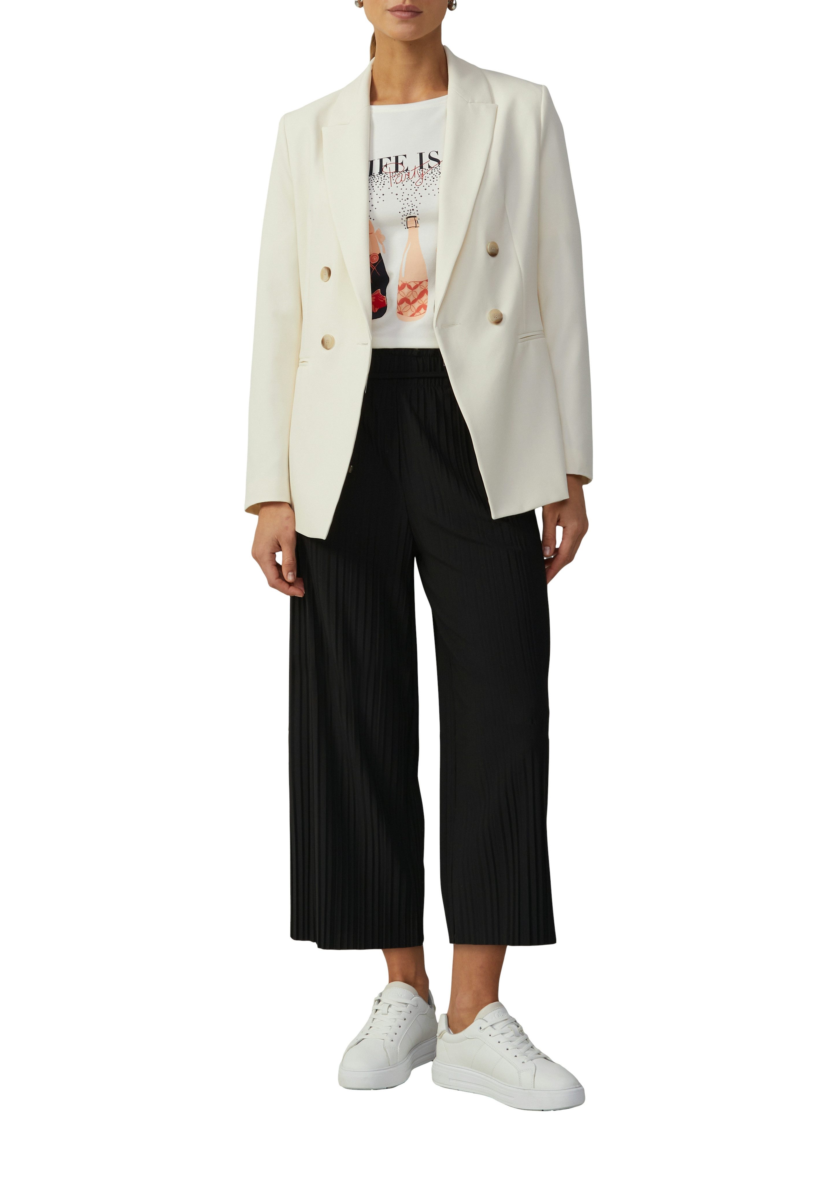 s.Oliver BLACK LABEL Stoffen broek met wide leg