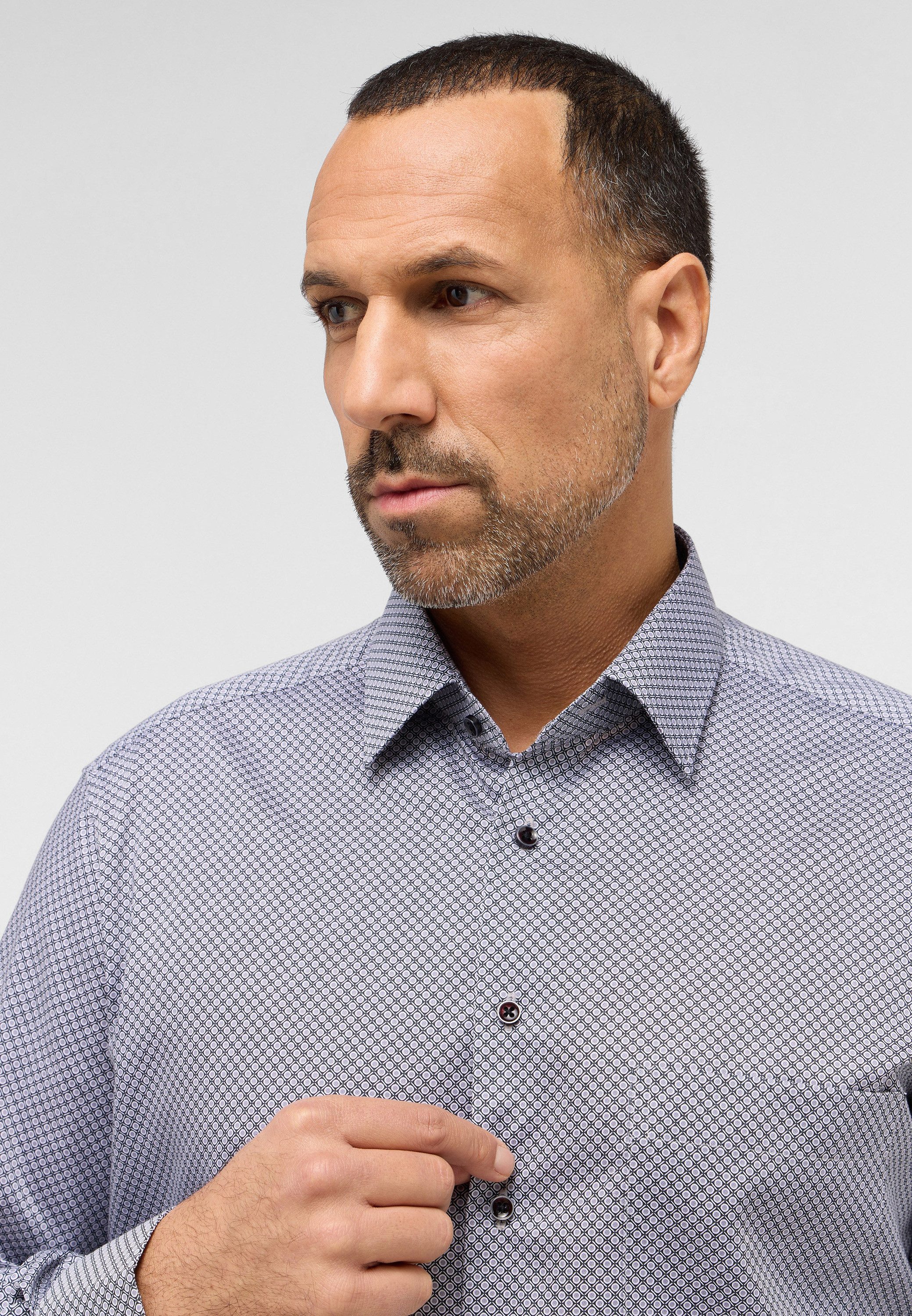 Eterna Overhemd met lange mouwen Comfort fit NON IRON (strijkvrij)
