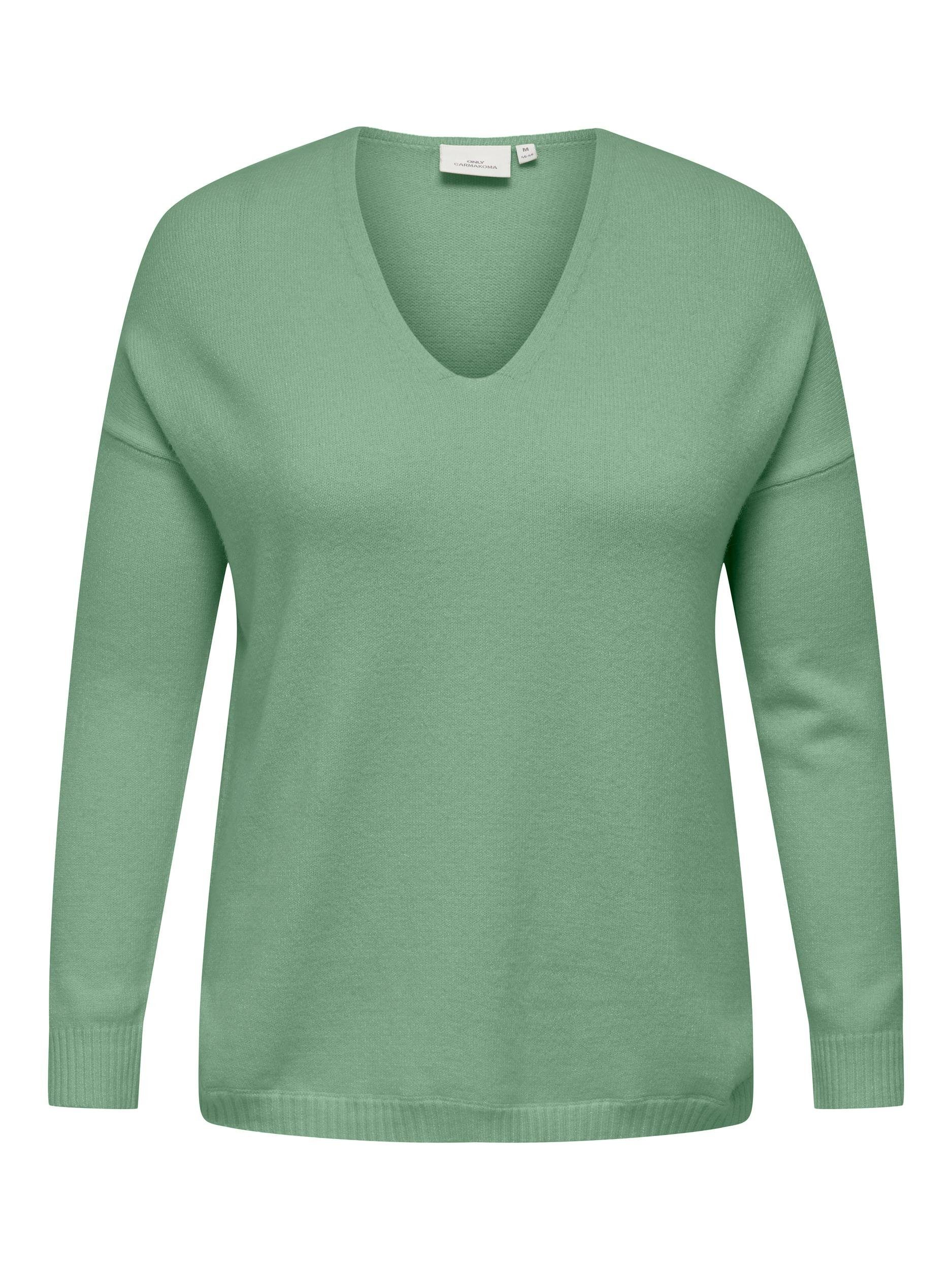 ONLY CARMAKOMA Trui met V-hals CARMARGARETA LS PULLOVER KNT NOOS