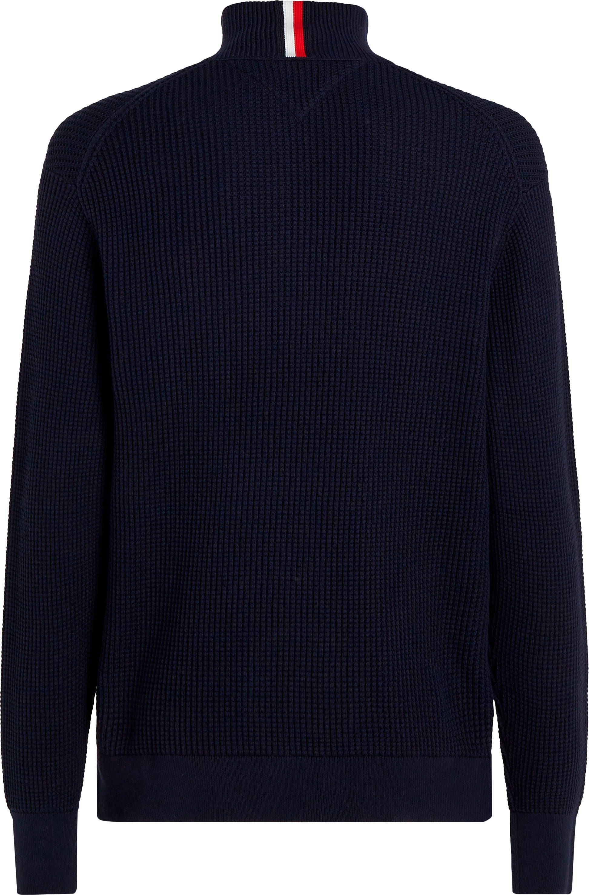 Tommy Hilfiger Trui met ronde hals HILFIGER GRAPHIC WAFFLE ZIP MOCK
