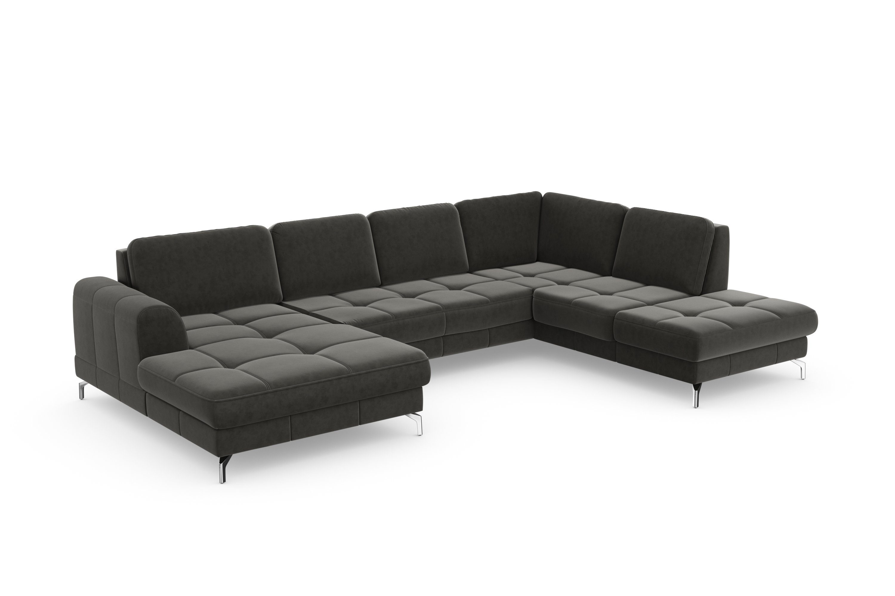 sit&more Zithoek Bendigo U-vorm inclusief zitdiepteverstelling, bodemvrijheid 12 cm, in 2 pootkleuren