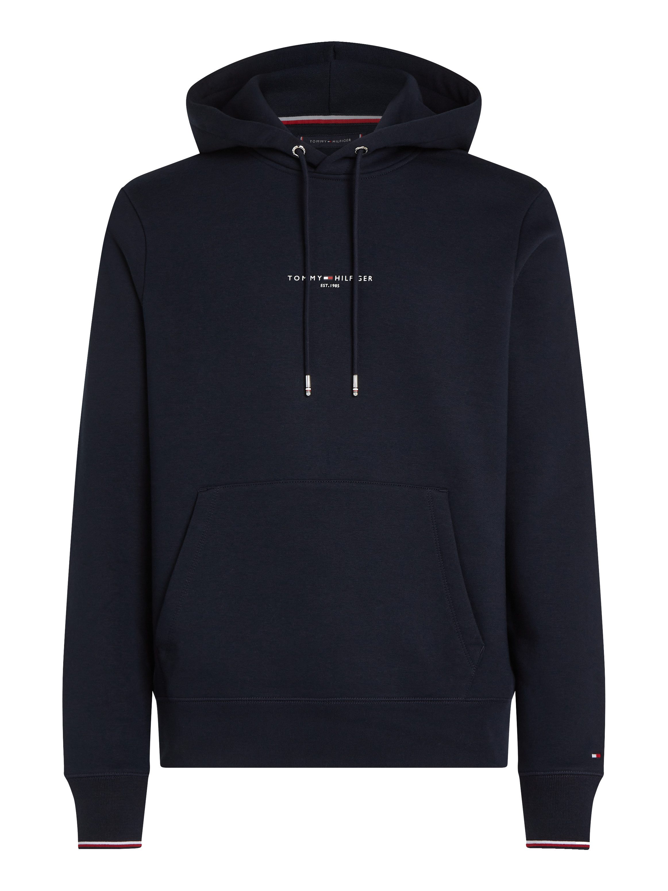 Tommy Hilfiger Hoodie TOMMY LOGO TIPPED HOODY Tommy-Tape binnen aan de halsopening, Vlag-Stiksel op de Mouw