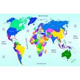 papermoon fotobehang world map multicolor