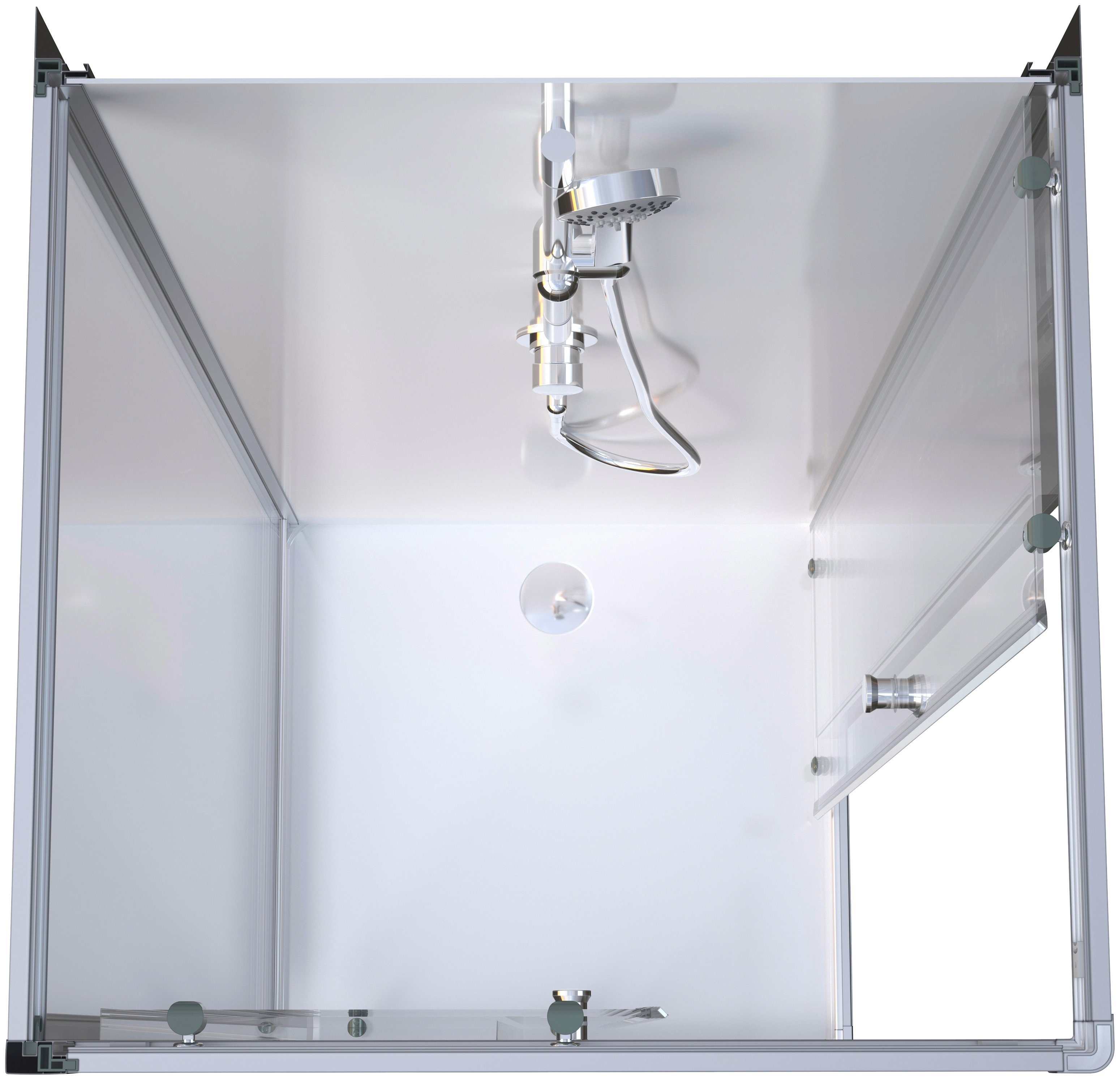 Marwell Complete douche White Dream inclusief kranen, 90 cm x 90 cm