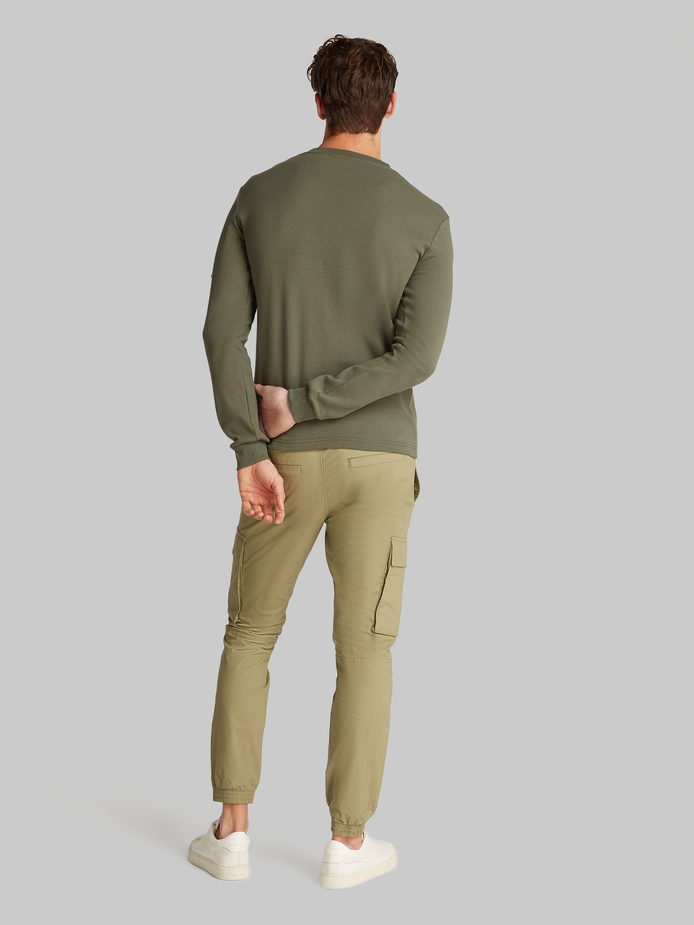 Calvin Klein Shirt met lange mouwen BADGE WAFFLE LS TEE