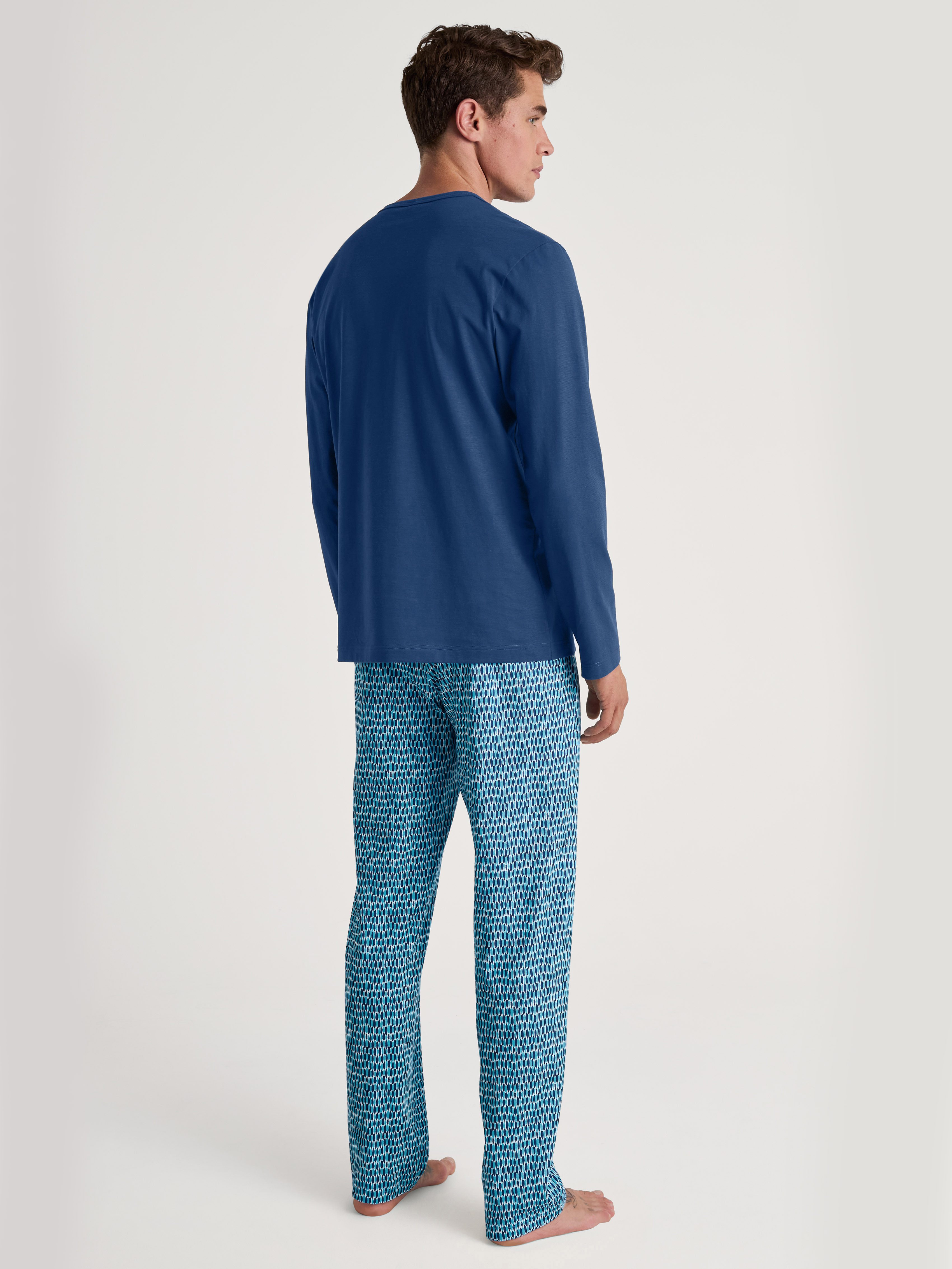 CALIDA Pyjama Relax Imprint Langarm-shirt & broek met rechte pijp (2-delig)