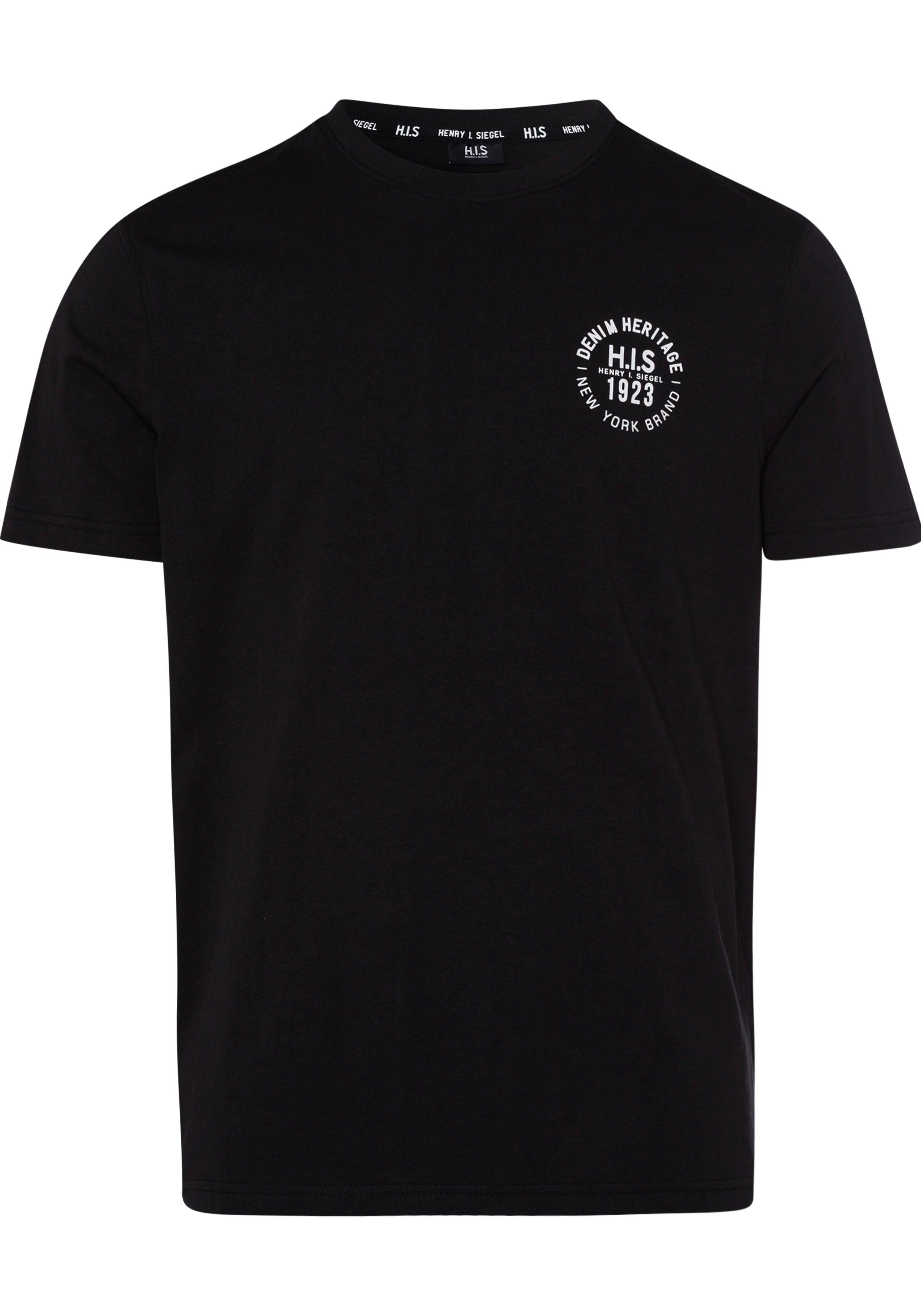 H.I.S T-shirt smal gesneden, bedrukt ontwerp, van 100% katoen (3-delig, Set van 3)