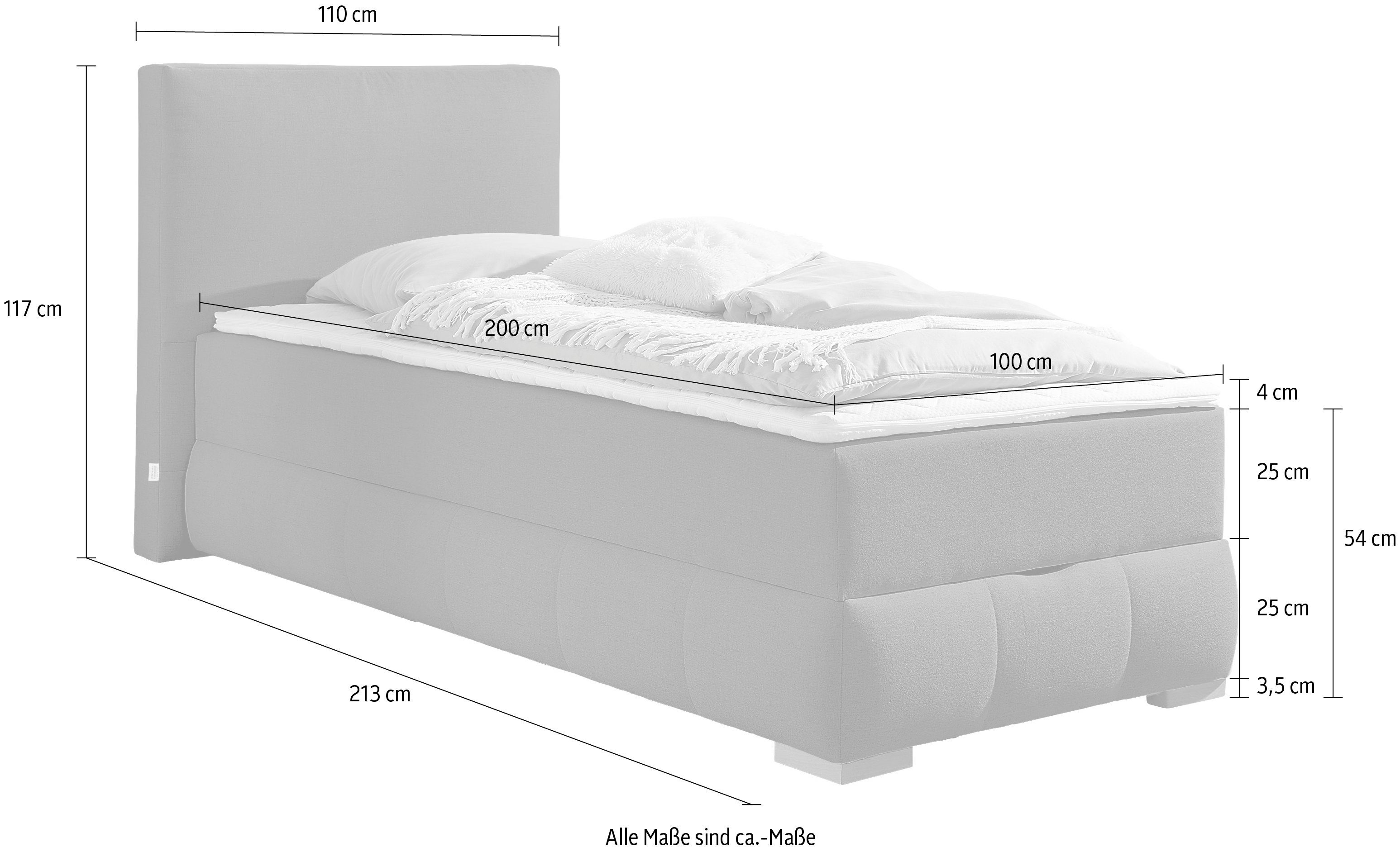Guido Maria Kretschmer Home&Living Boxspring Wehma in h2, h3 & h4 verkrijgbaar, inclusief topper