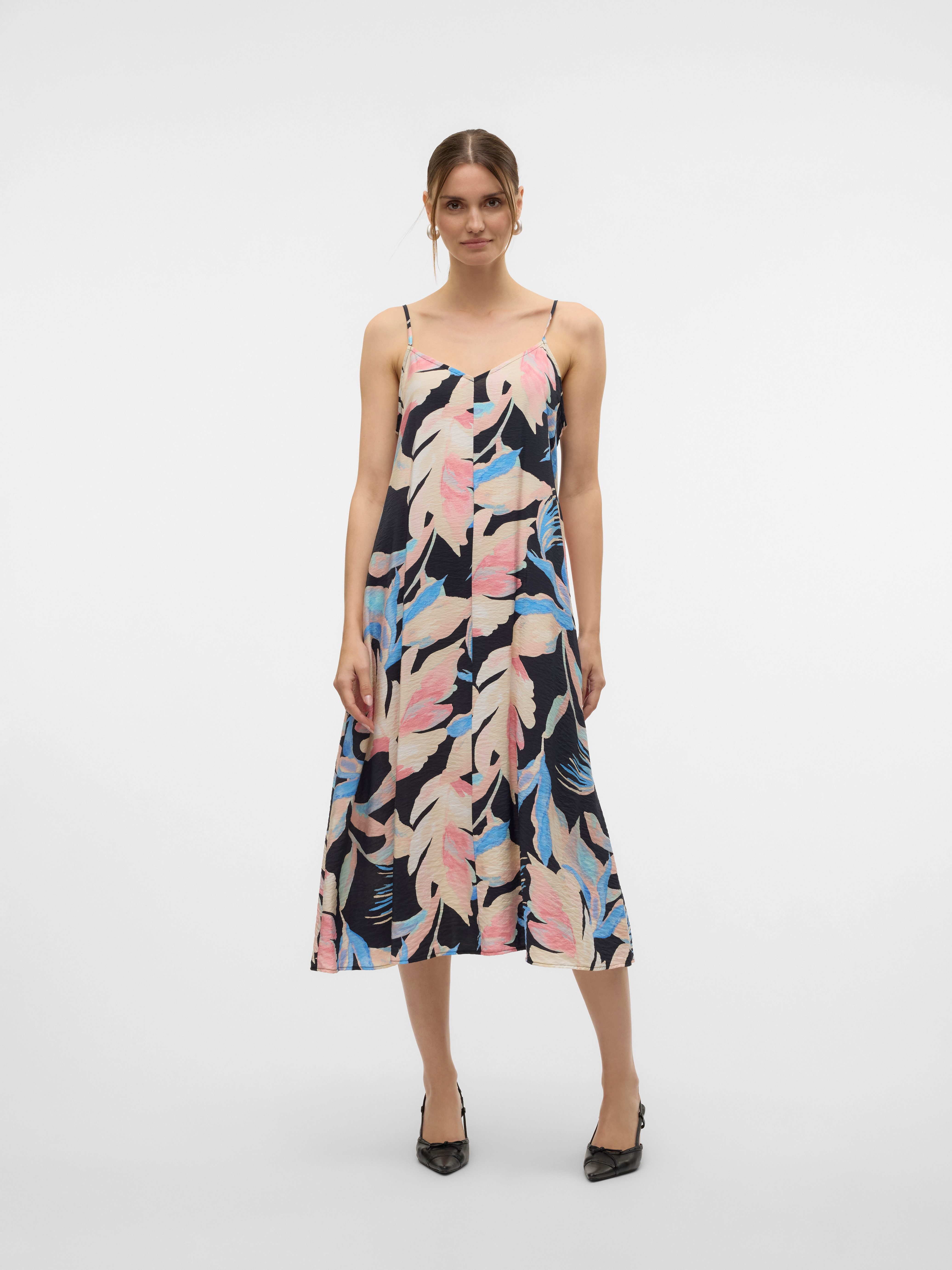 Vero Moda Jurk met spaghettibandjes VMJOSIE CALF SINGLET DRESS WVN GA NOOS