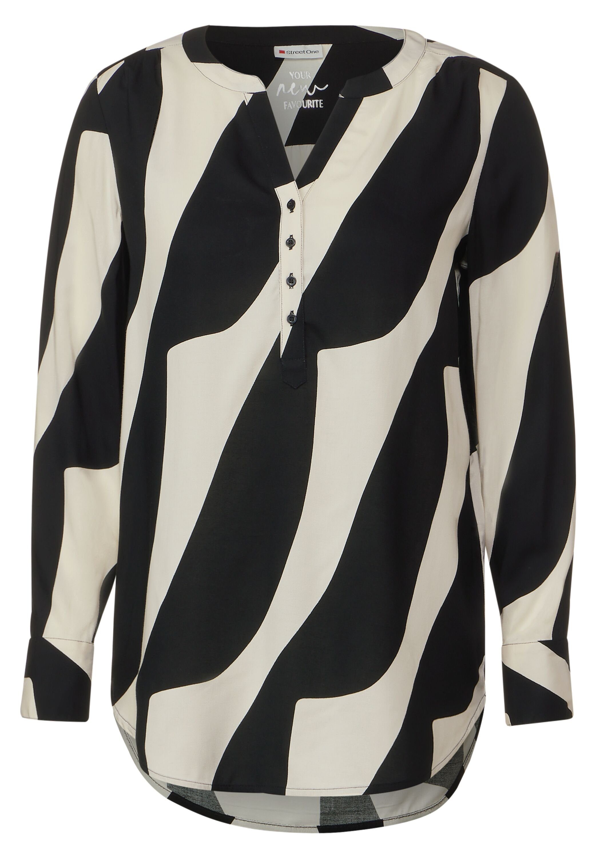 STREET ONE Lange blouse met grafisch patroon