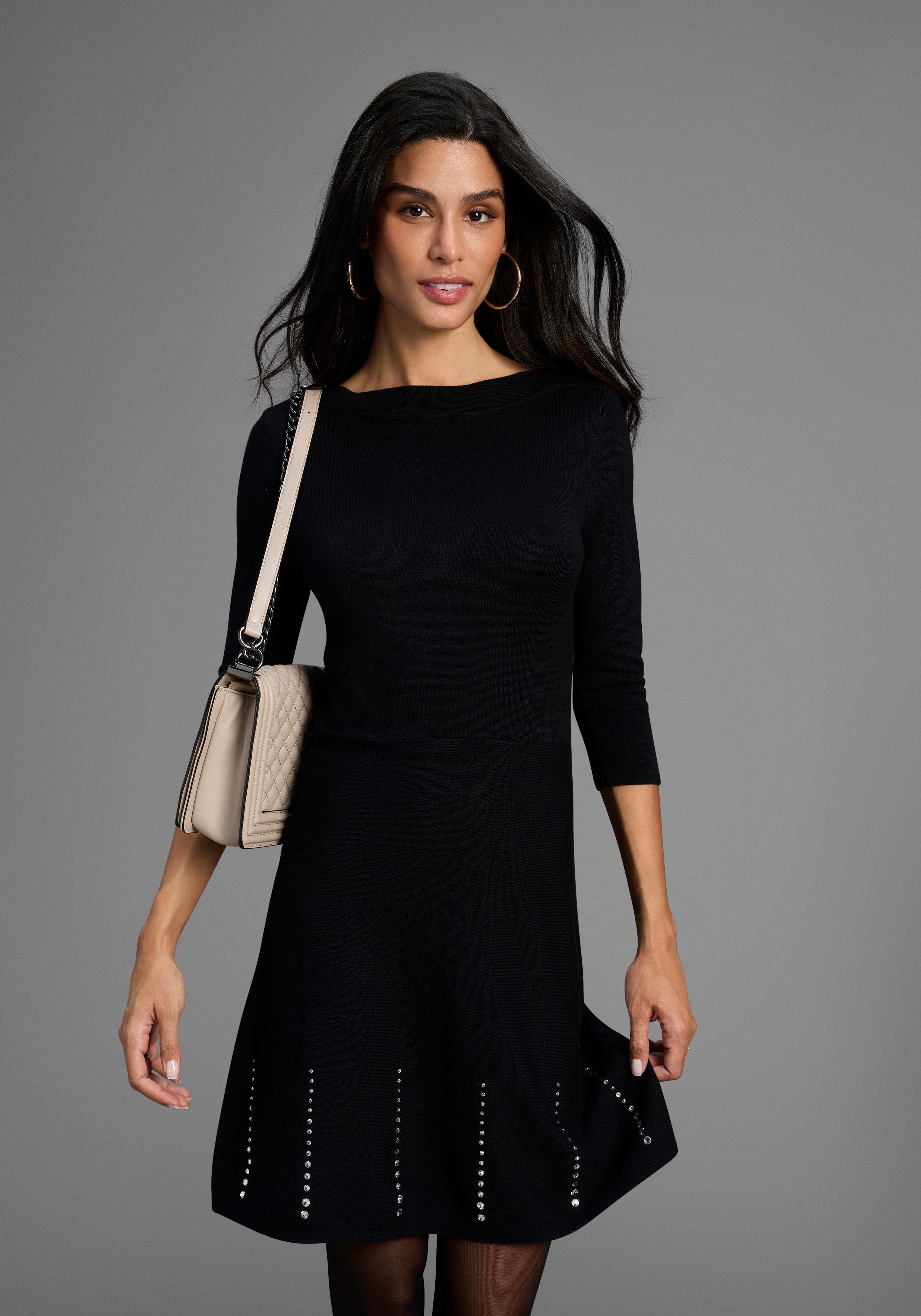 Bruno Banani Gebreide jurk met glinsterend detail