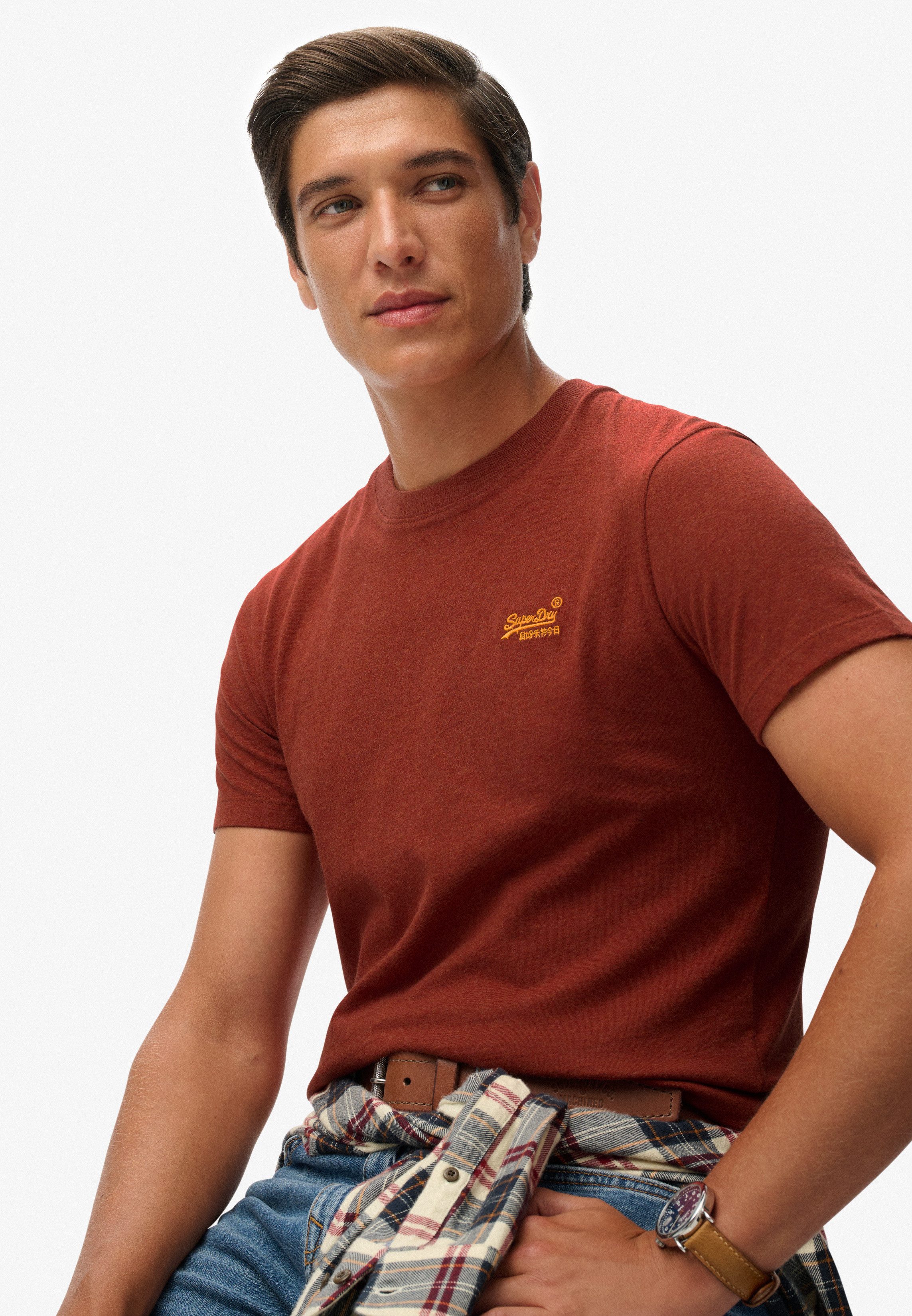 Superdry Shirt met ronde hals ESSENTIAL LOGO EMB TEE