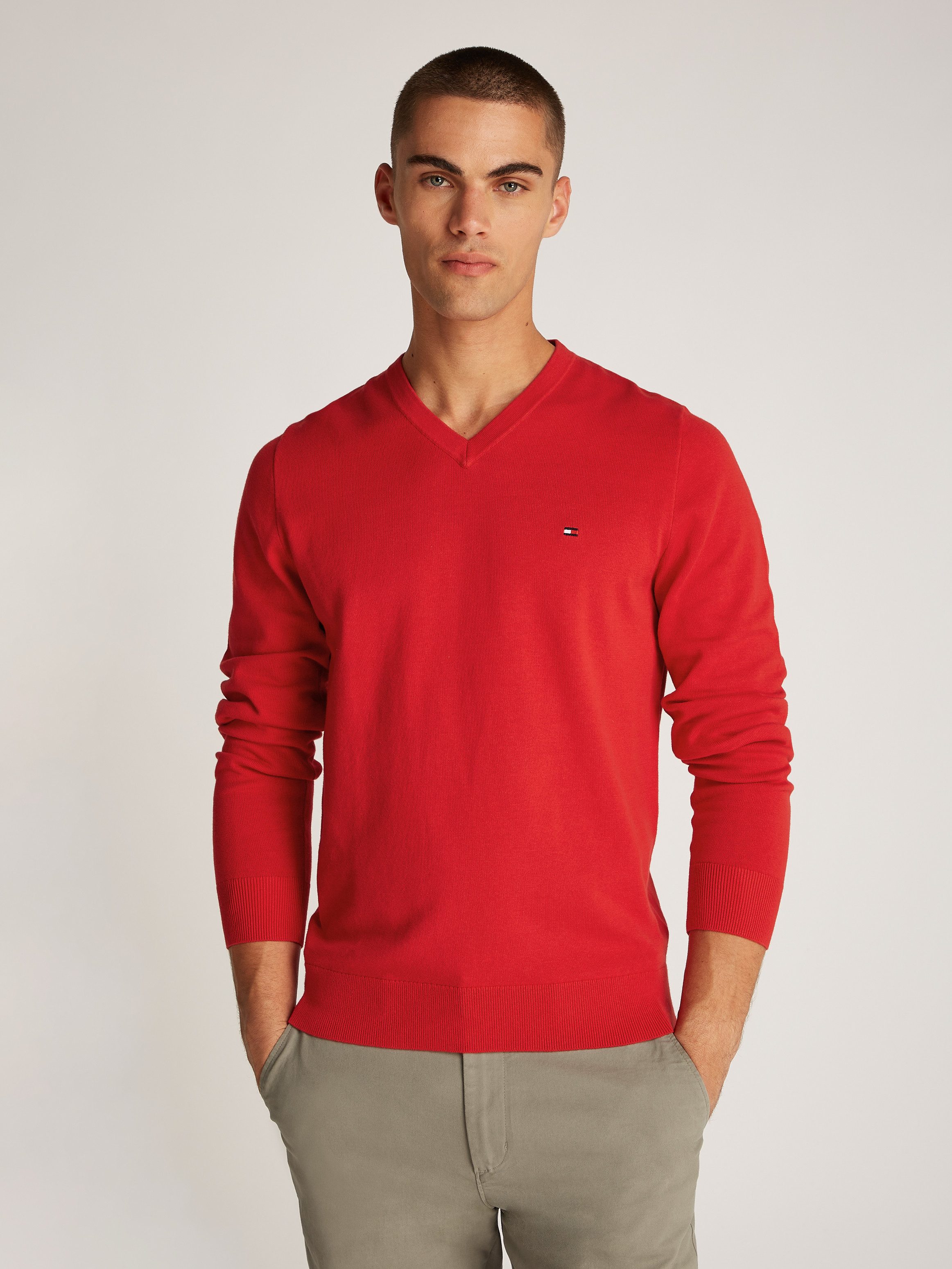 Tommy Hilfiger Trui met V-hals CLASSIC COTTON V NECK