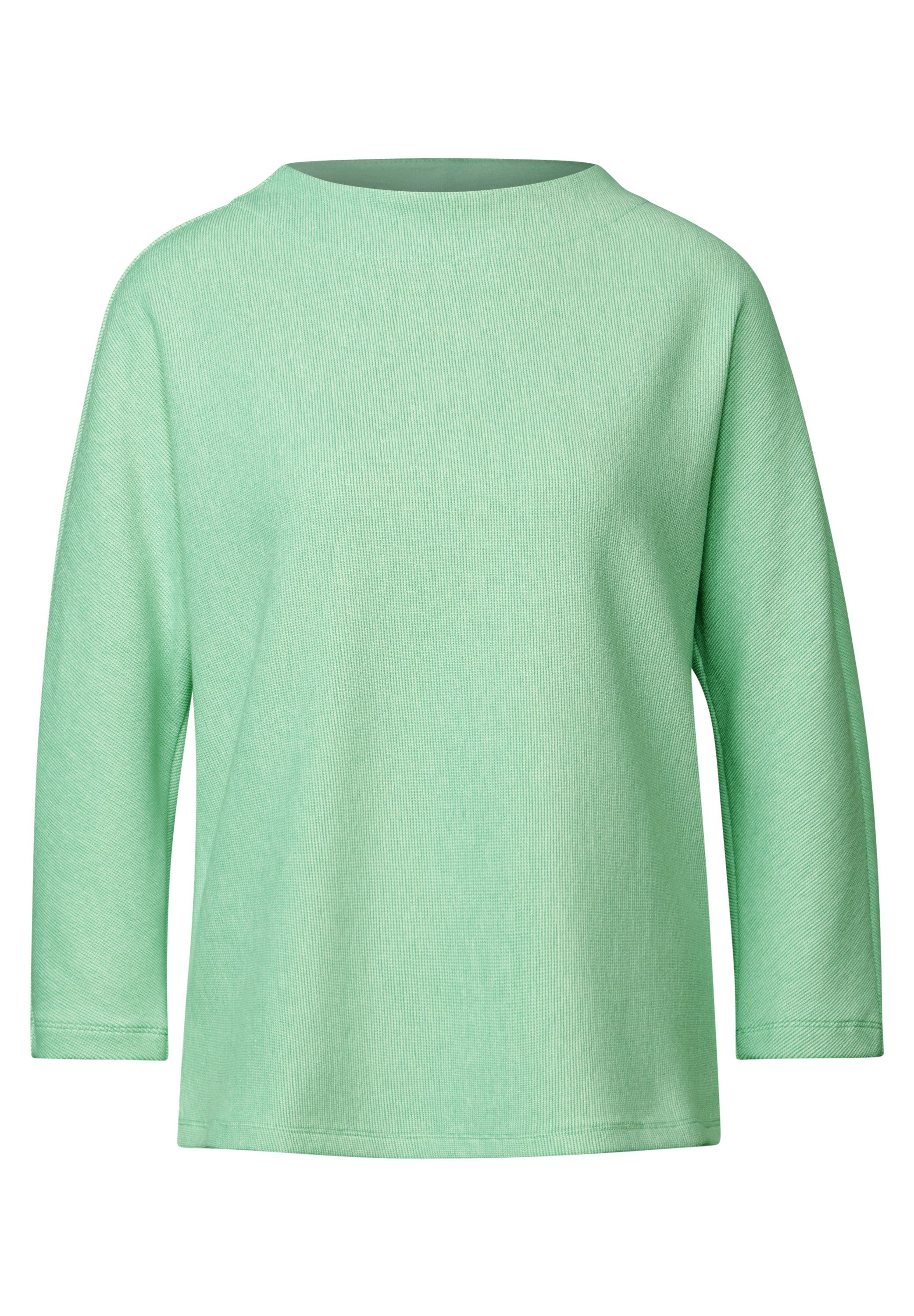 STREET ONE Shirt met 3/4 mouwen 3/4 mouw met fijne structuur