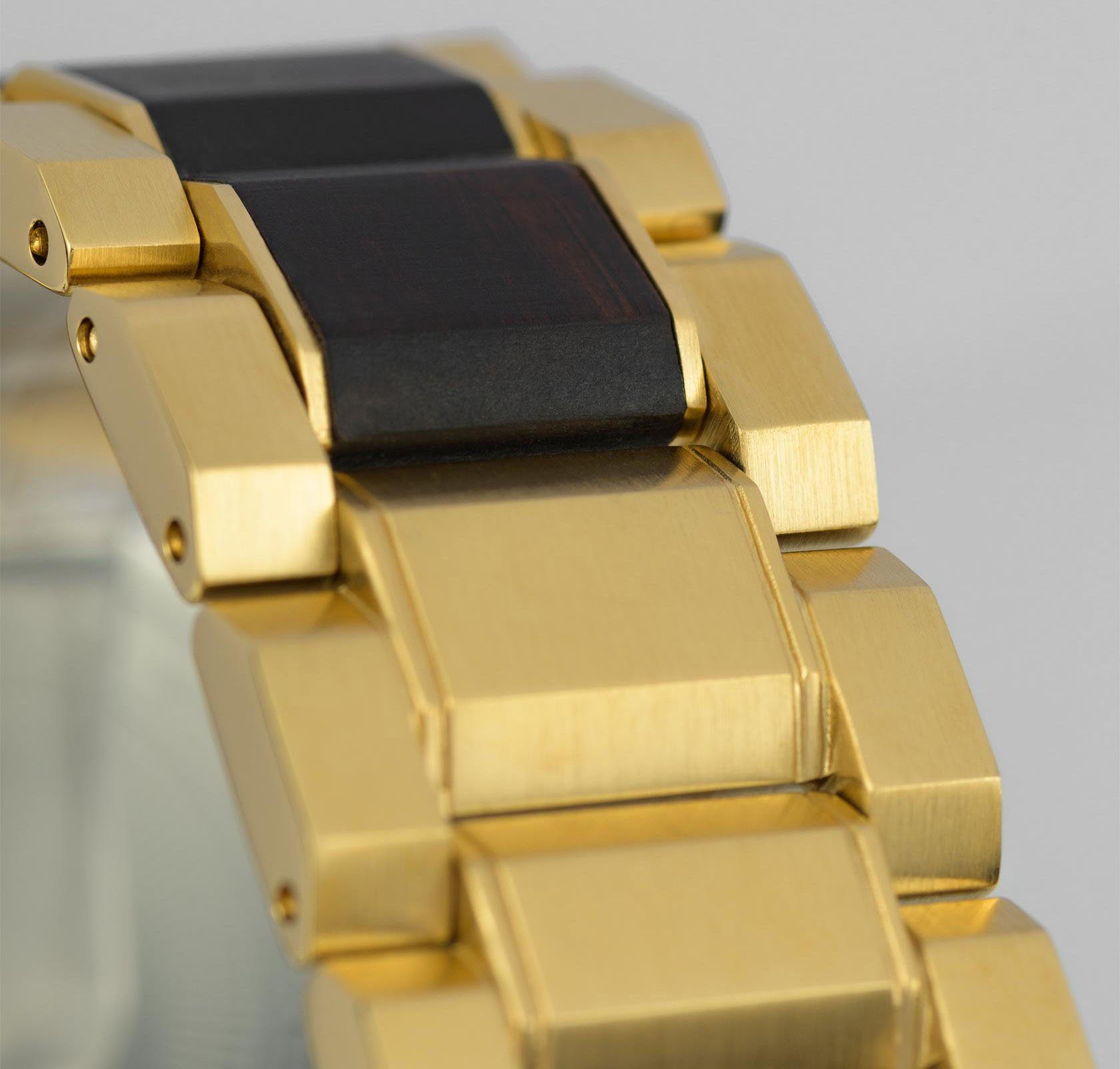 Jacques Lemans Solarhorloge Eco Power Solar Wood, 1-2116J Horloge, herenhorloge, datum, houten wijzerplaat, roestvrijstalen band