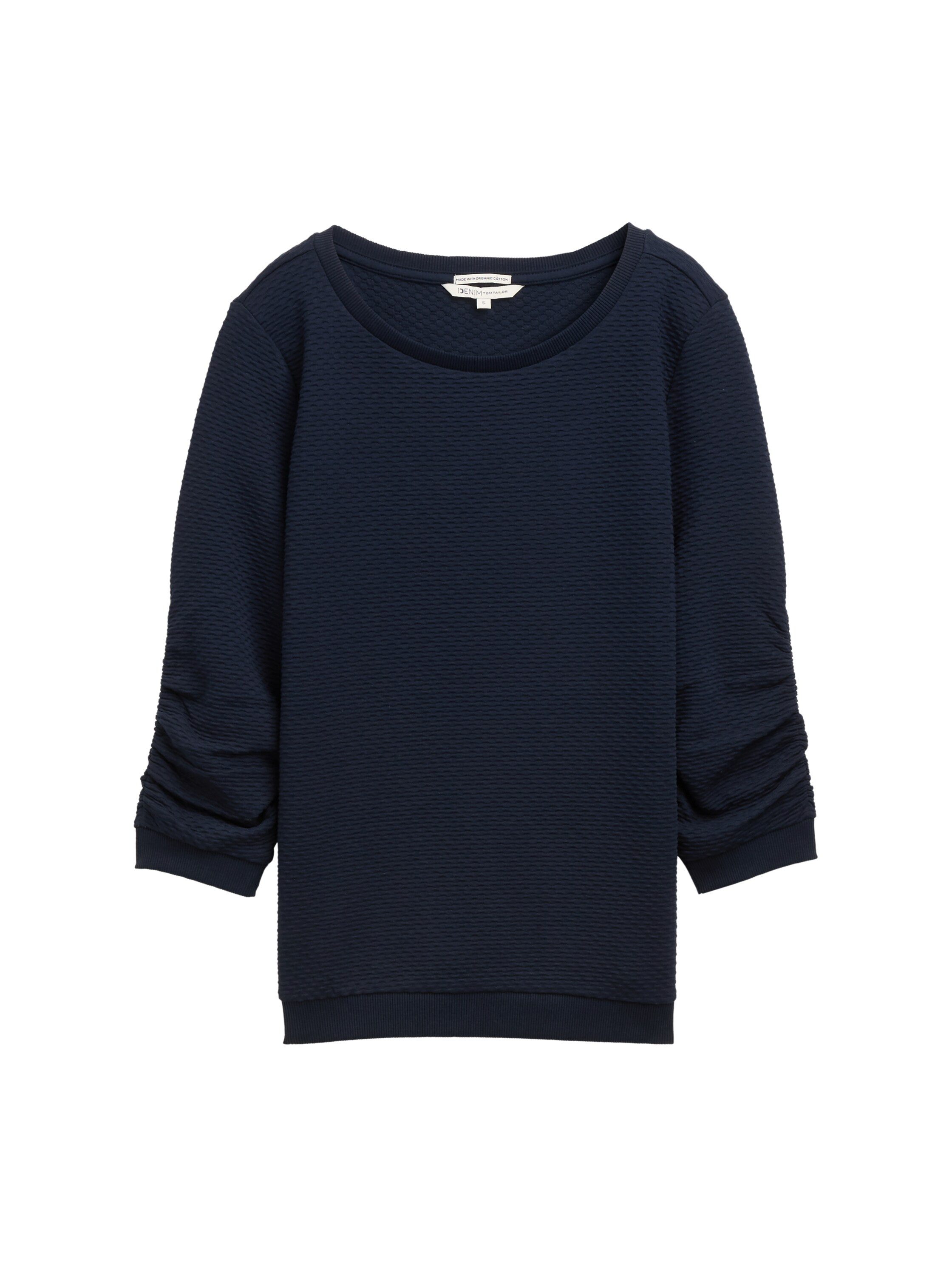 Tom Tailor Denim Sweatshirt met heel bijzonder oppervlak van het materiaal