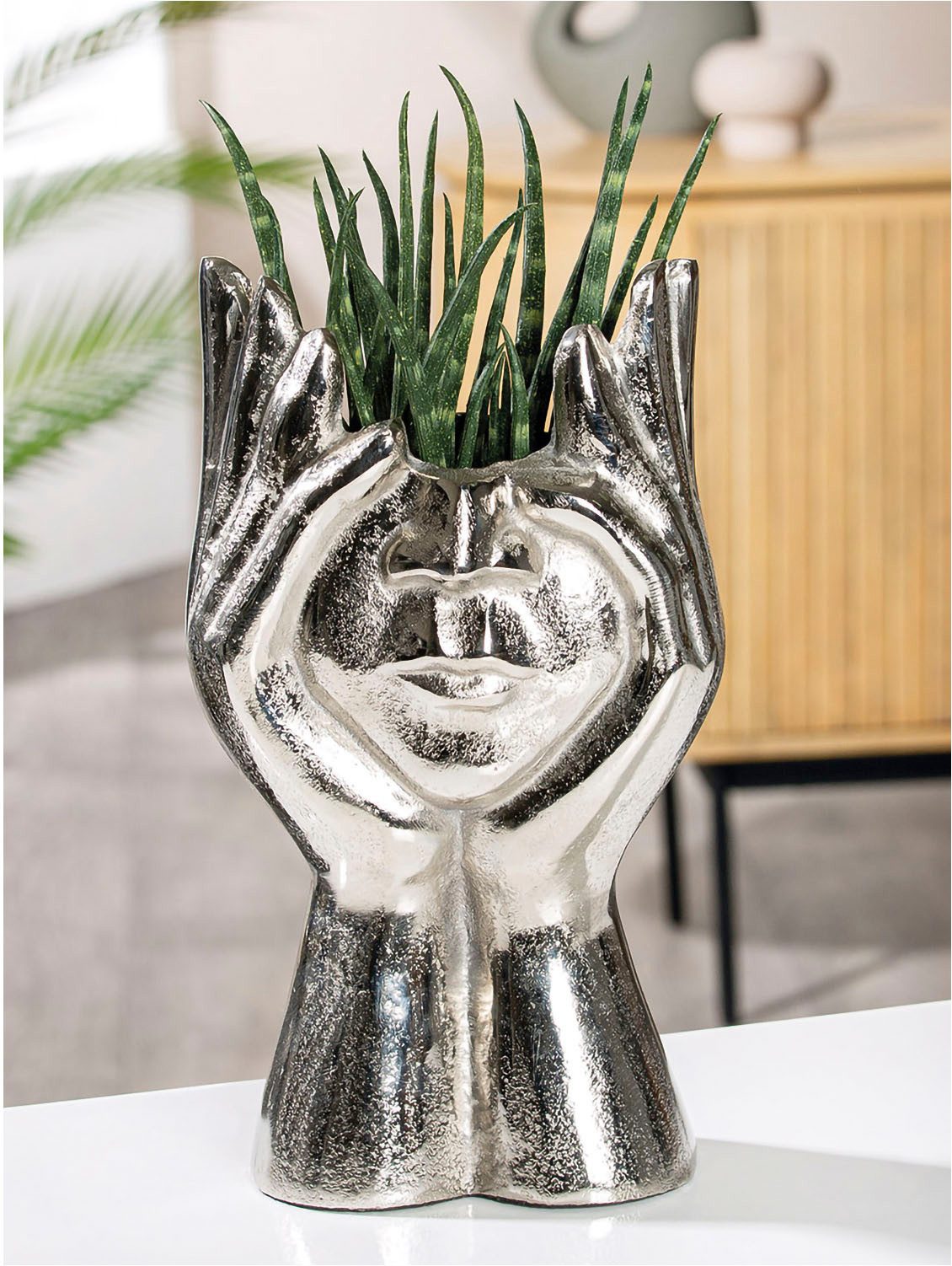 Casablanca by Gilde Siervaas Pose, van aluminium, niet waterdicht, hoogte ca. 30 cm met vilten glijders, alleen voor decoratieve doeleinden geschikt (1 stuk)