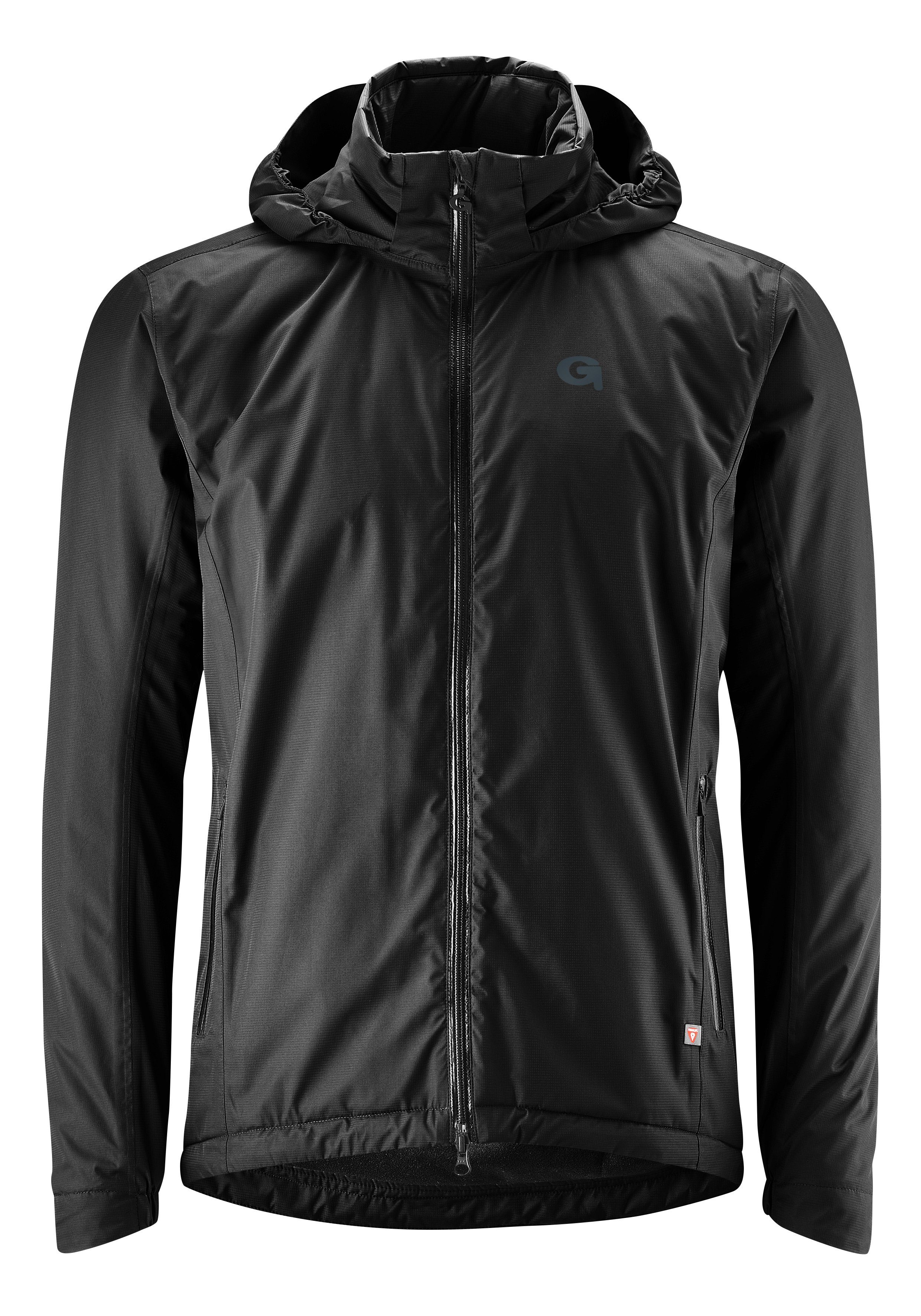 Gonso Fietsjack Save Jacket Therm M Herenregenjack wind- en waterdicht, fietsjack met capuchon heren jassen maat 4XL zwart