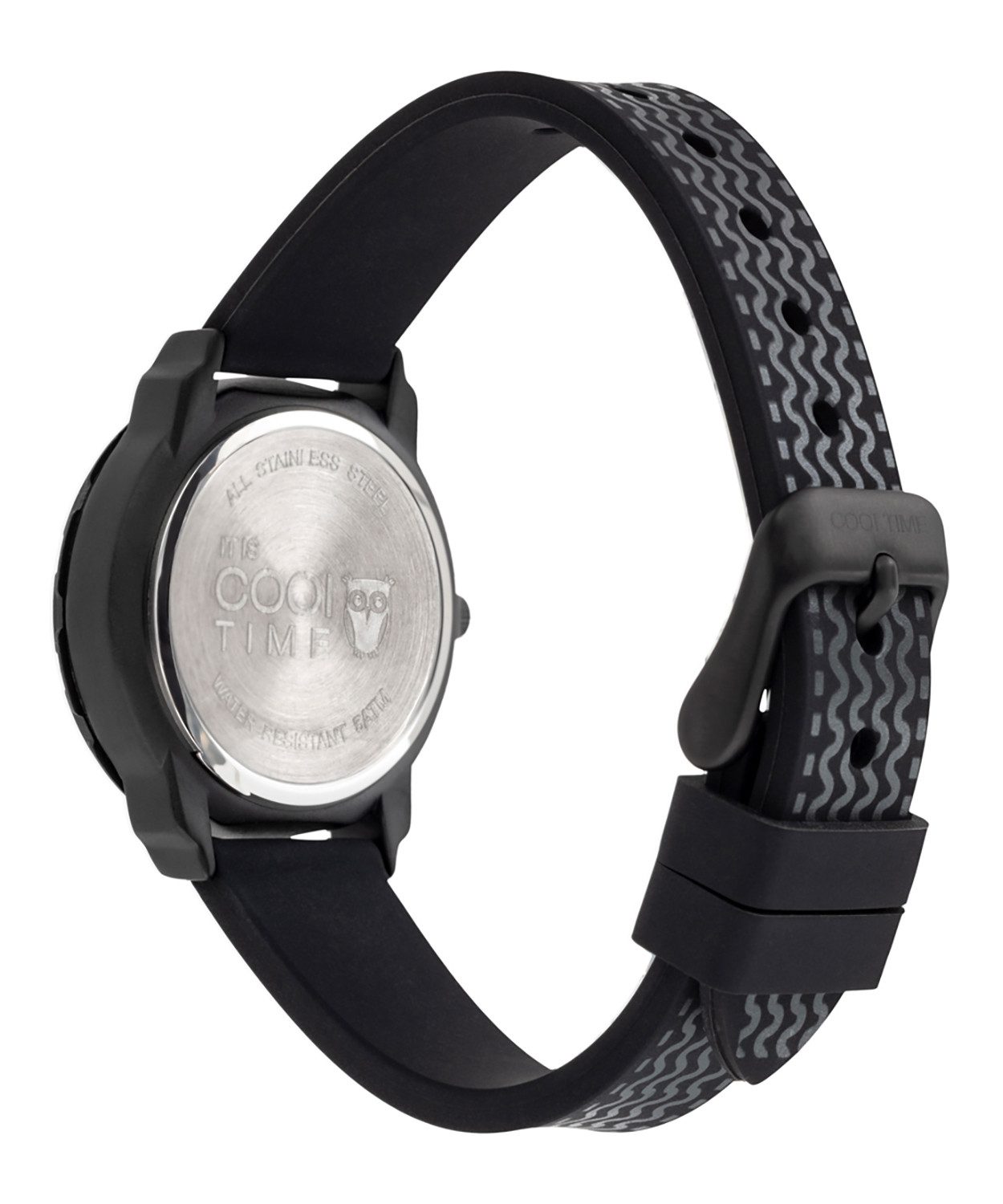 COOL TIME Kwartshorloge The Cool Black Racer Horloge, siliconen armband, kinderhorloge, jongen, analoog