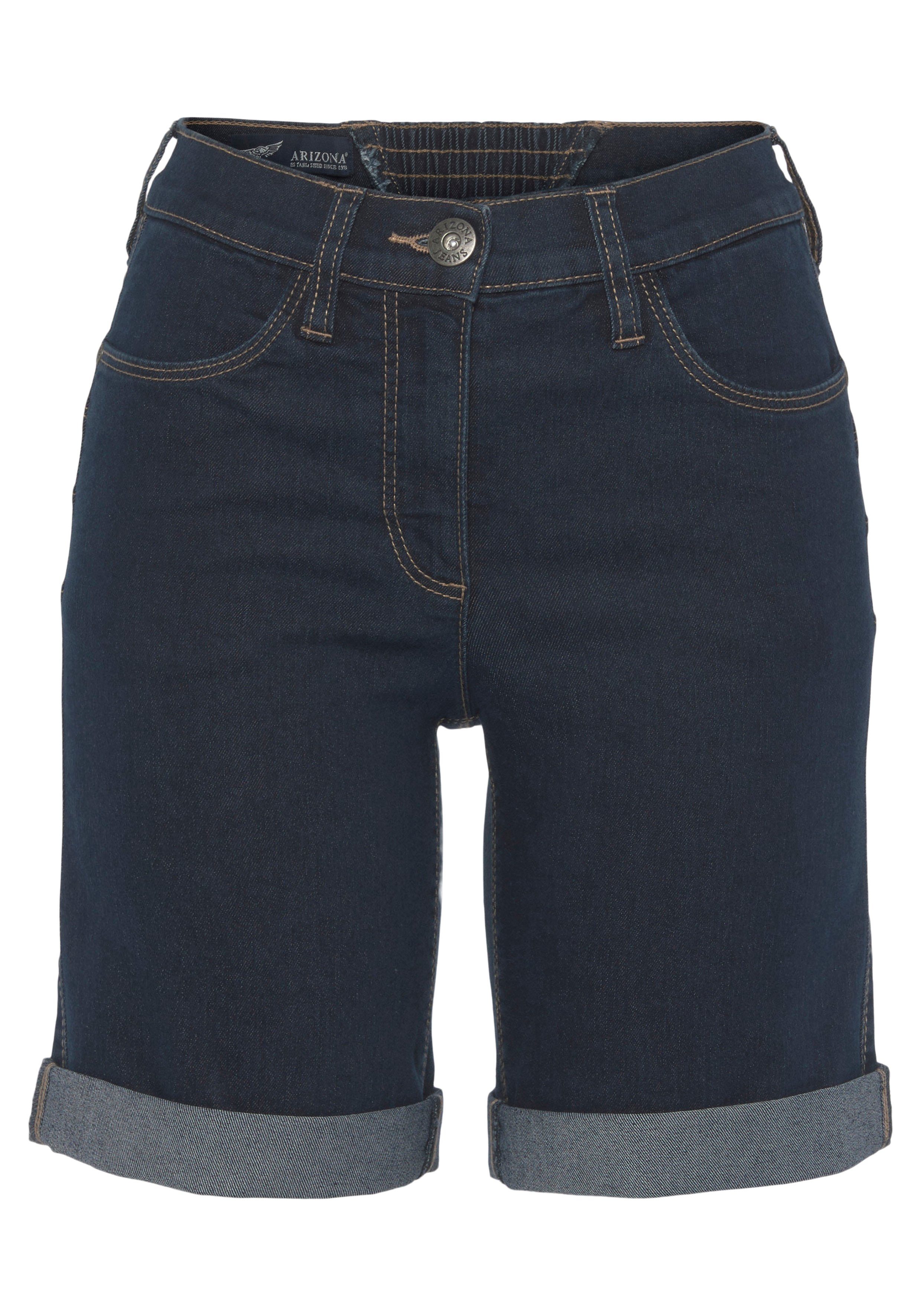 Arizona Jeansbermuda wijde pasvorm, korte pasvorm, hoge taille