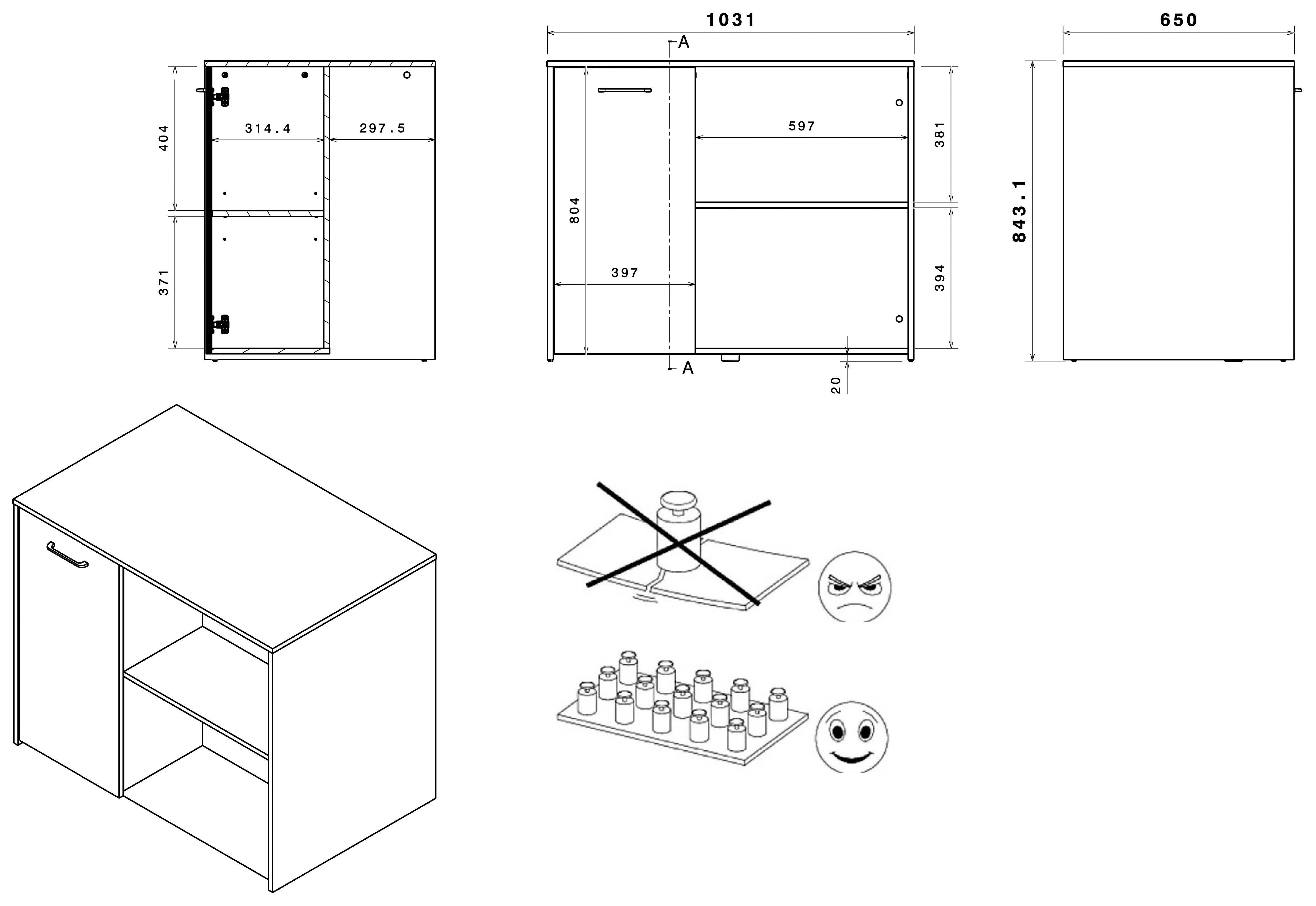 Parisot Multifunctionele kastenset Parisot Malice 4 Opbergruimte, geweldige uitstraling, flexibel te plaatsen en te gebruiken (2 stuks)