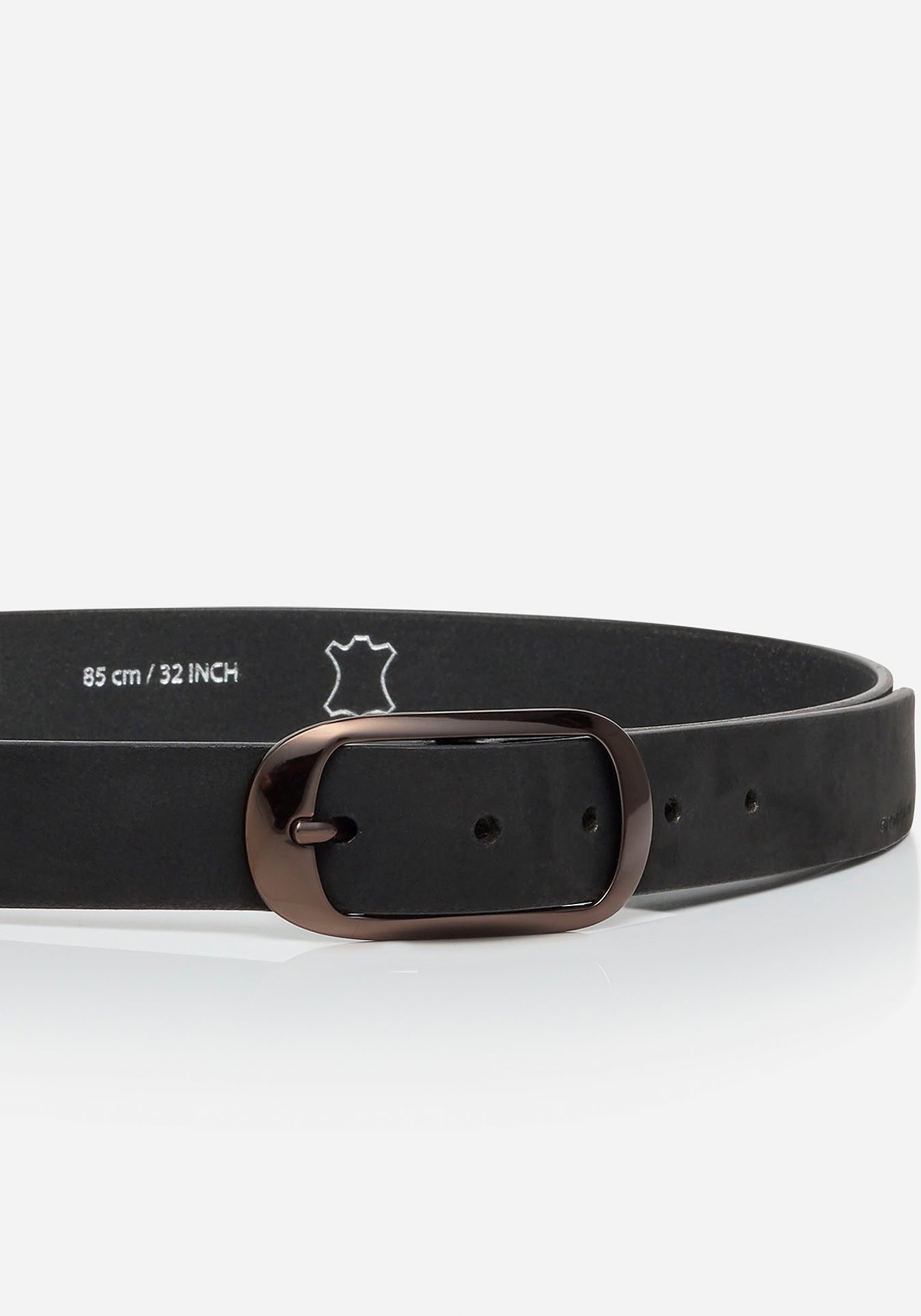 Tom Tailor Leren riem TTLEXI 3 cm brede damesriem, velourslederlook, modieus veelzijdig