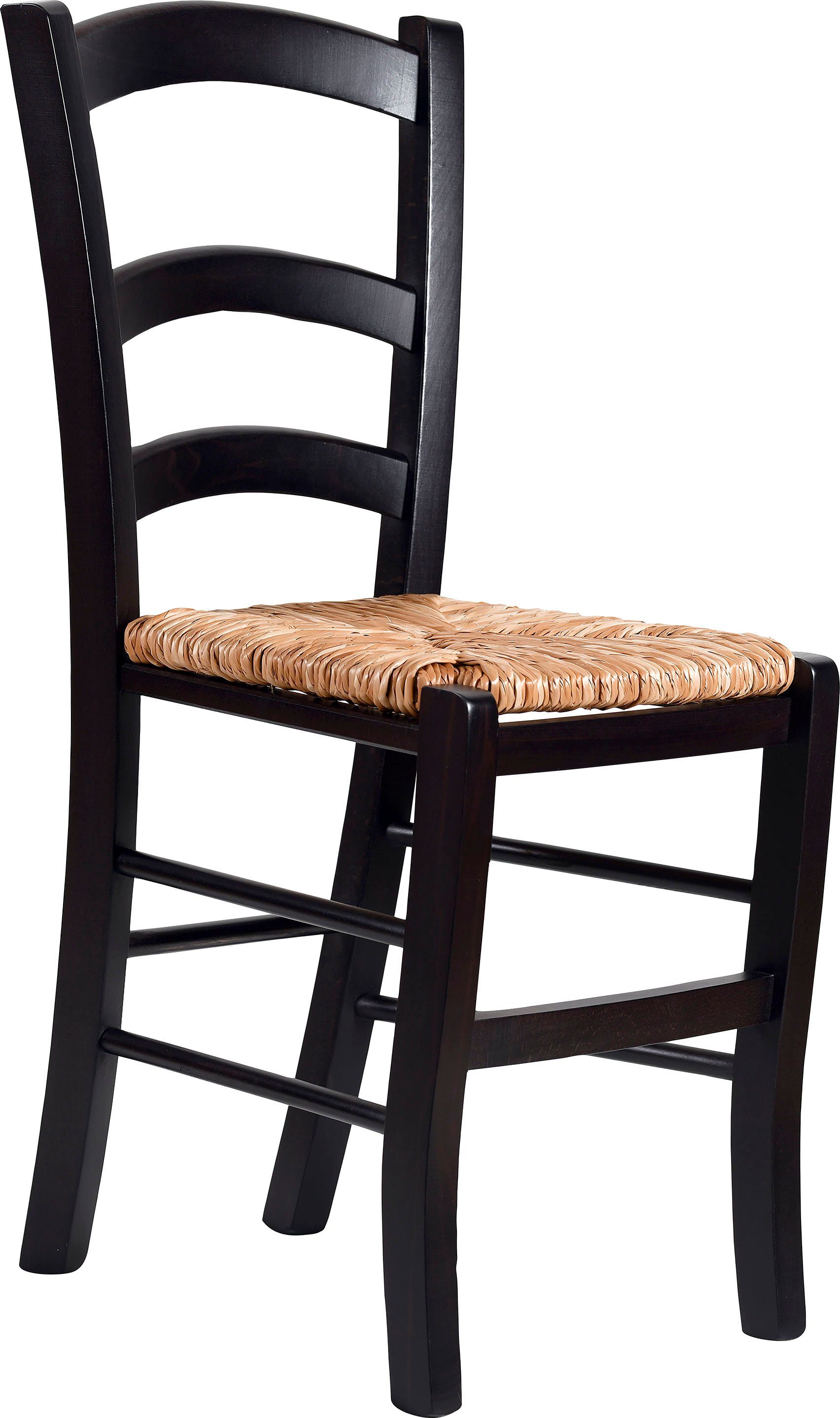 Home affaire Eetkamerstoel Super Paesana van massief beukenhout met zitting van grasvlechtwerk (set, 2 stuks)