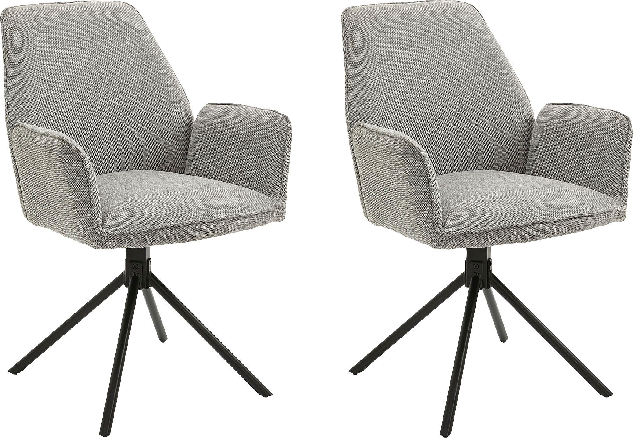 byLIVING Eetkamerstoel Blair set van 2, 360° draaibaar, gezellige fauteuil, verschillende stoffen (set, 2 stuks)