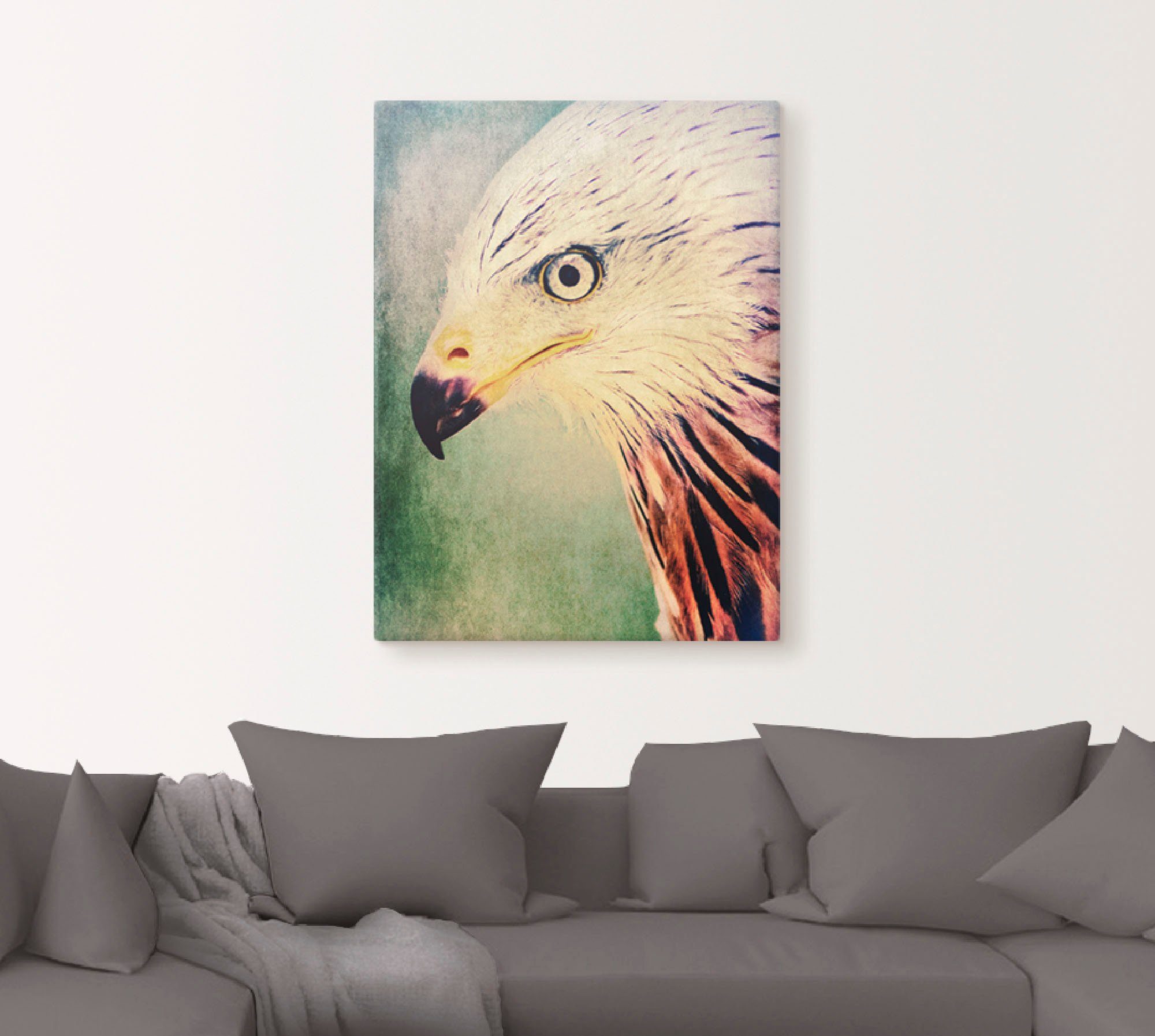 Artland Artprint op linnen Rode wouw gespannen op een spieraam