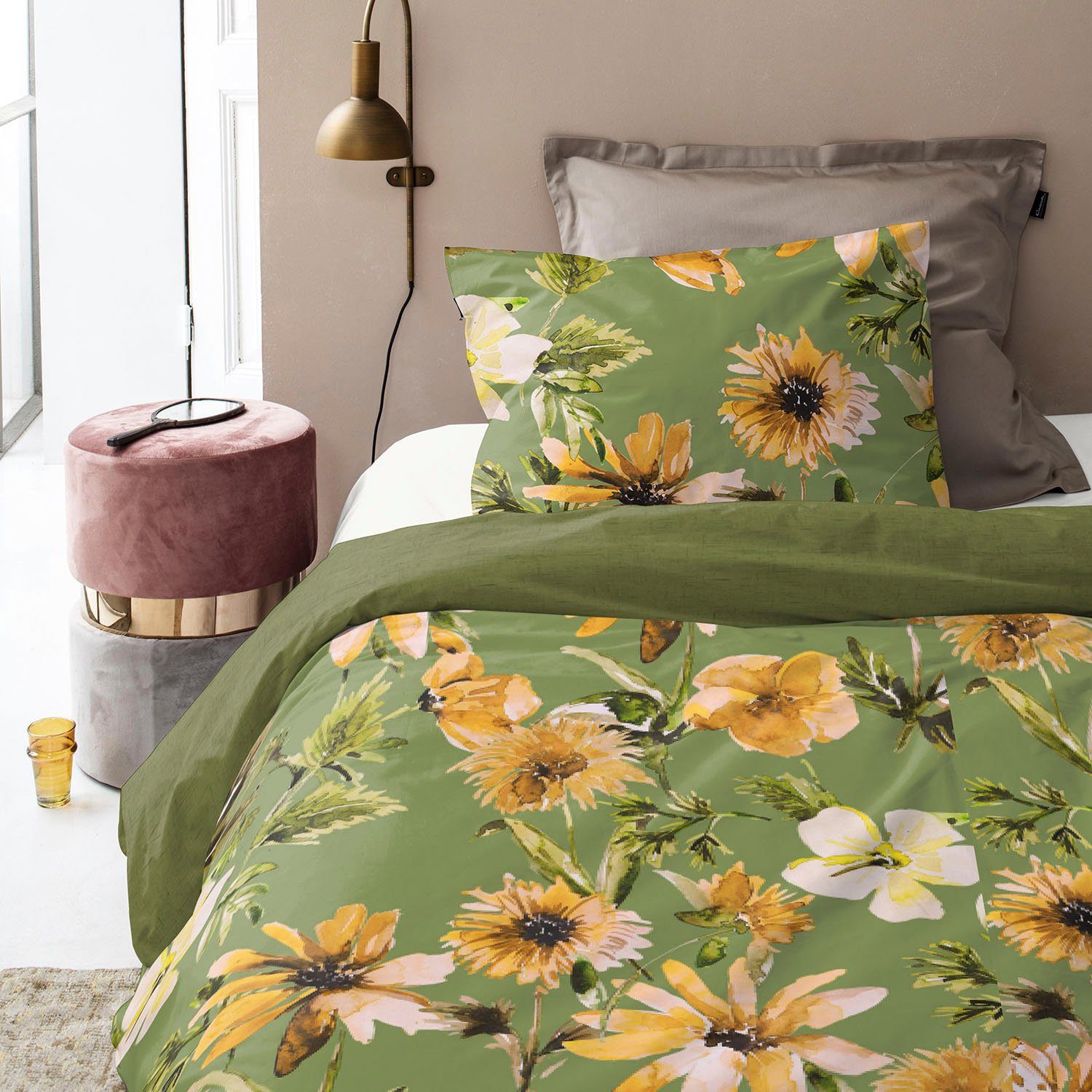 Cinderella Tweezijdig te gebruiken overtrekset Cleo met bloemenprint